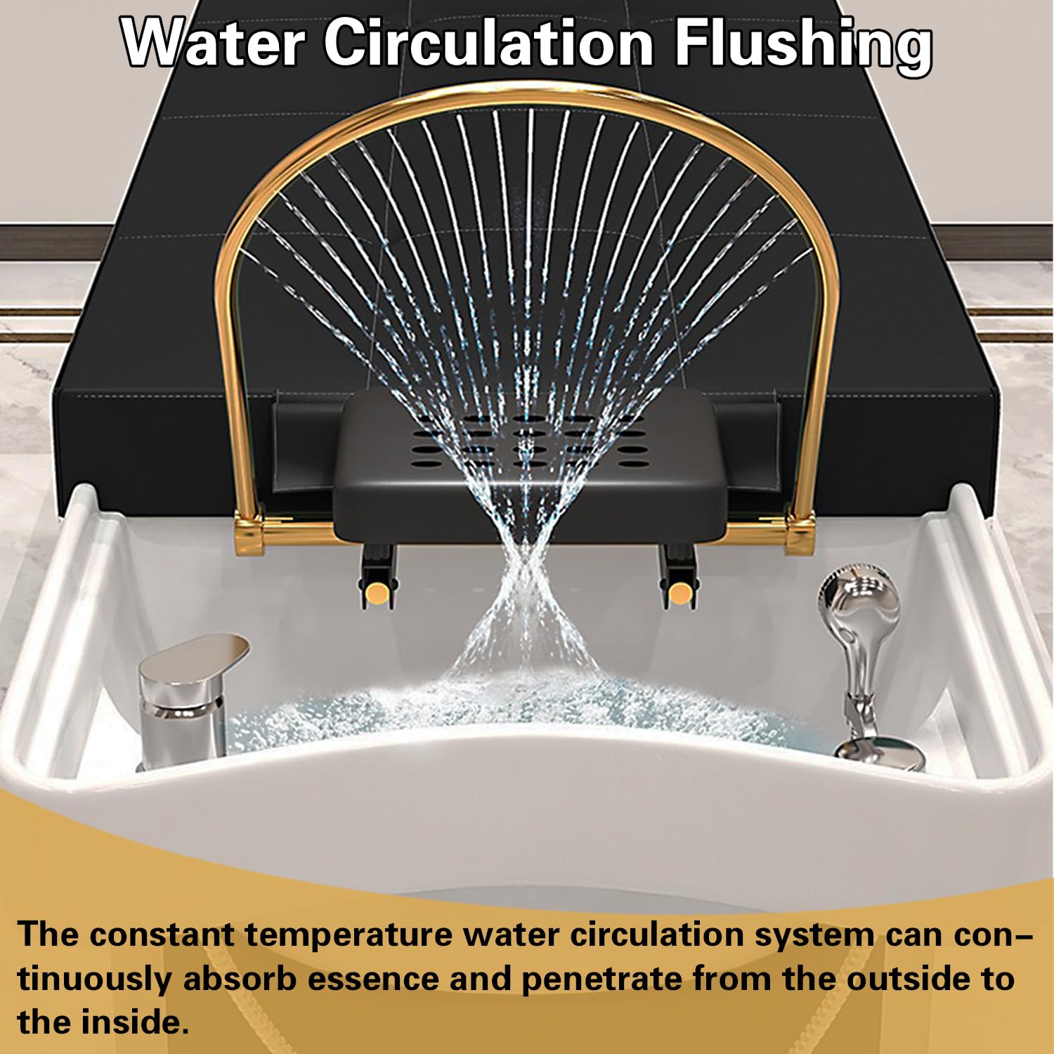水循環マッサージケアベッド、セラミックシャンプー台、ヘッドトリートメントベッド 81Bwb76MXQL._AC_UF350,