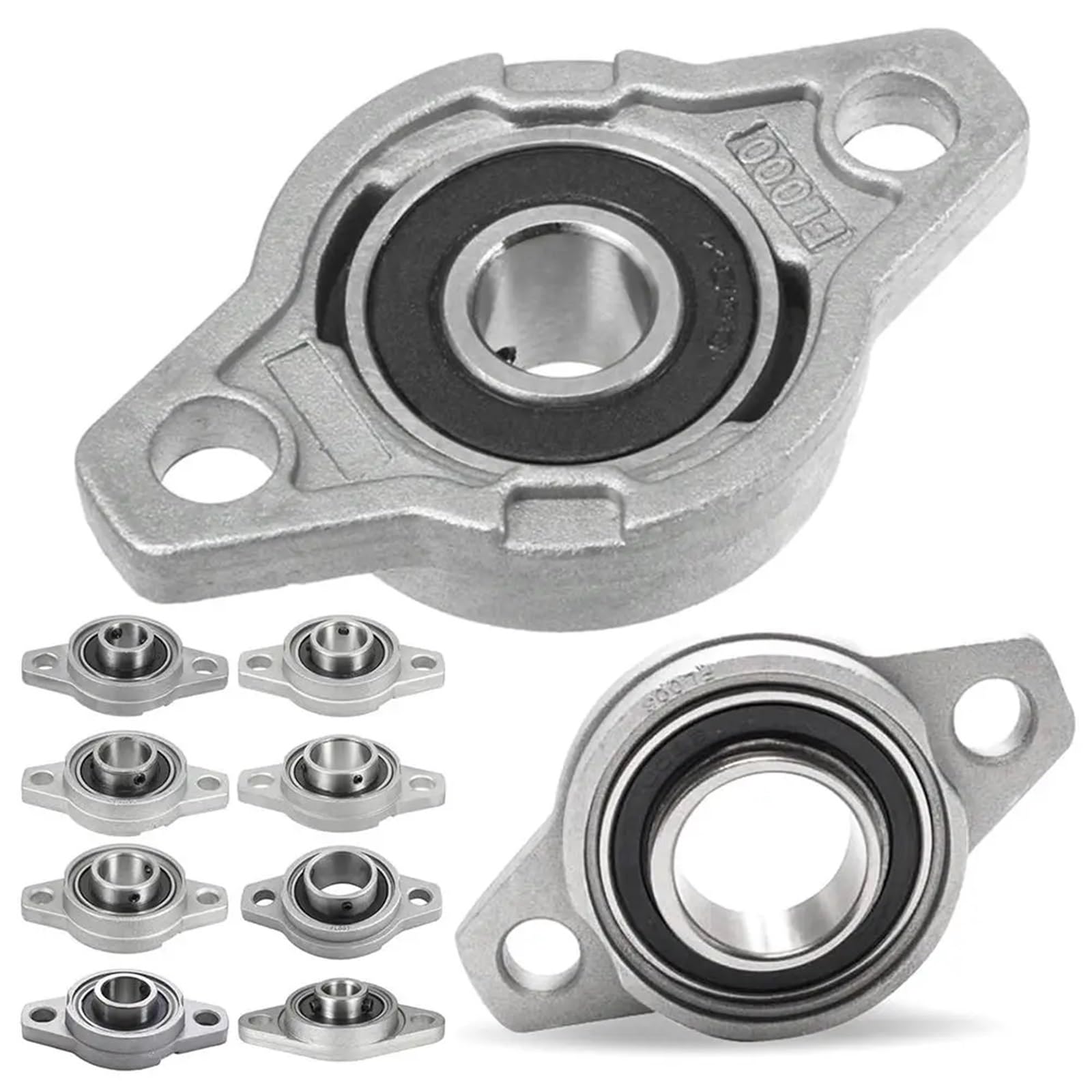 Carcasa de bloque montada en eje, 8mm, 10mm, 12mm, 15mm, rodamiento de bloque de almohada, rodamiento de empuje, aleación de ZINC, KFL08 KFL10 KFL12 KFL15(KFL005 25MM)