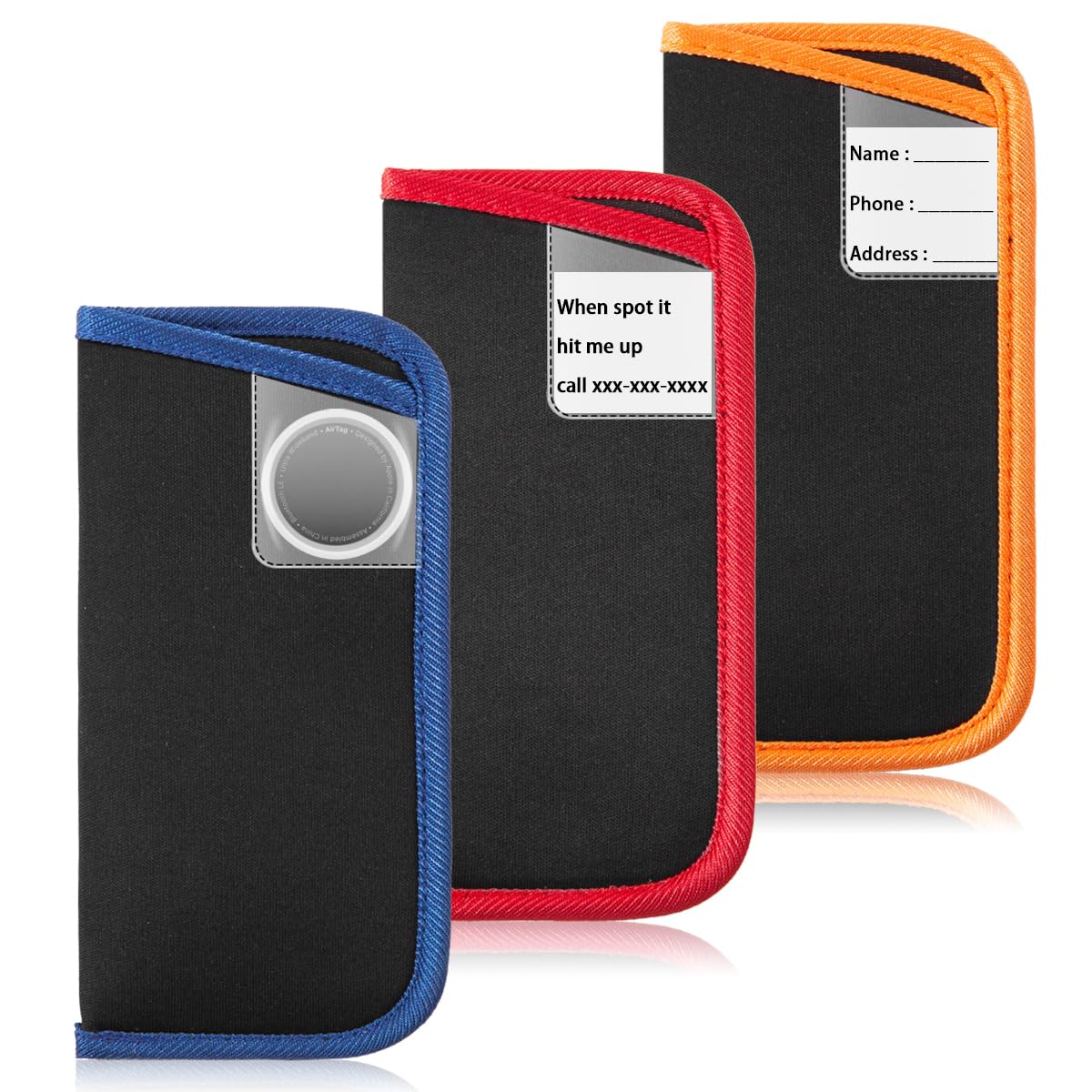 TRIUMPH VISION 3 Pack Reading Glasses Pouch - Soft Eyeglasses Bag Portable Cloth Eyewear Case