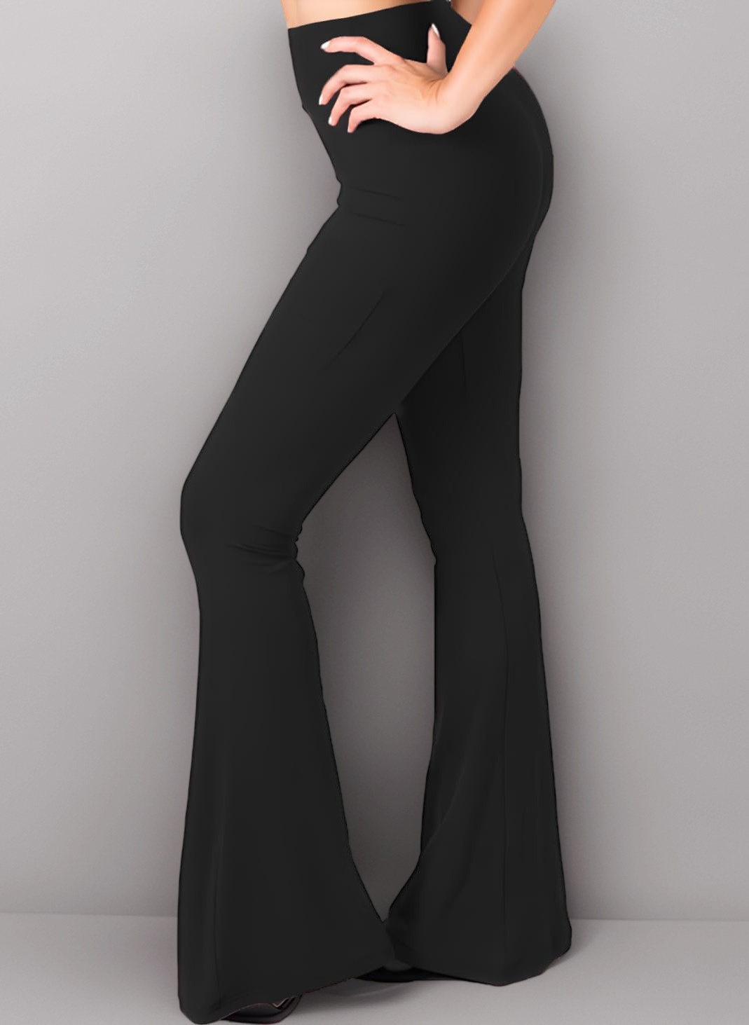 SATINA Flared Womens Leggings - Buttery Soft High Waisted Flare Leggings Women - Palazzo Pants for Women