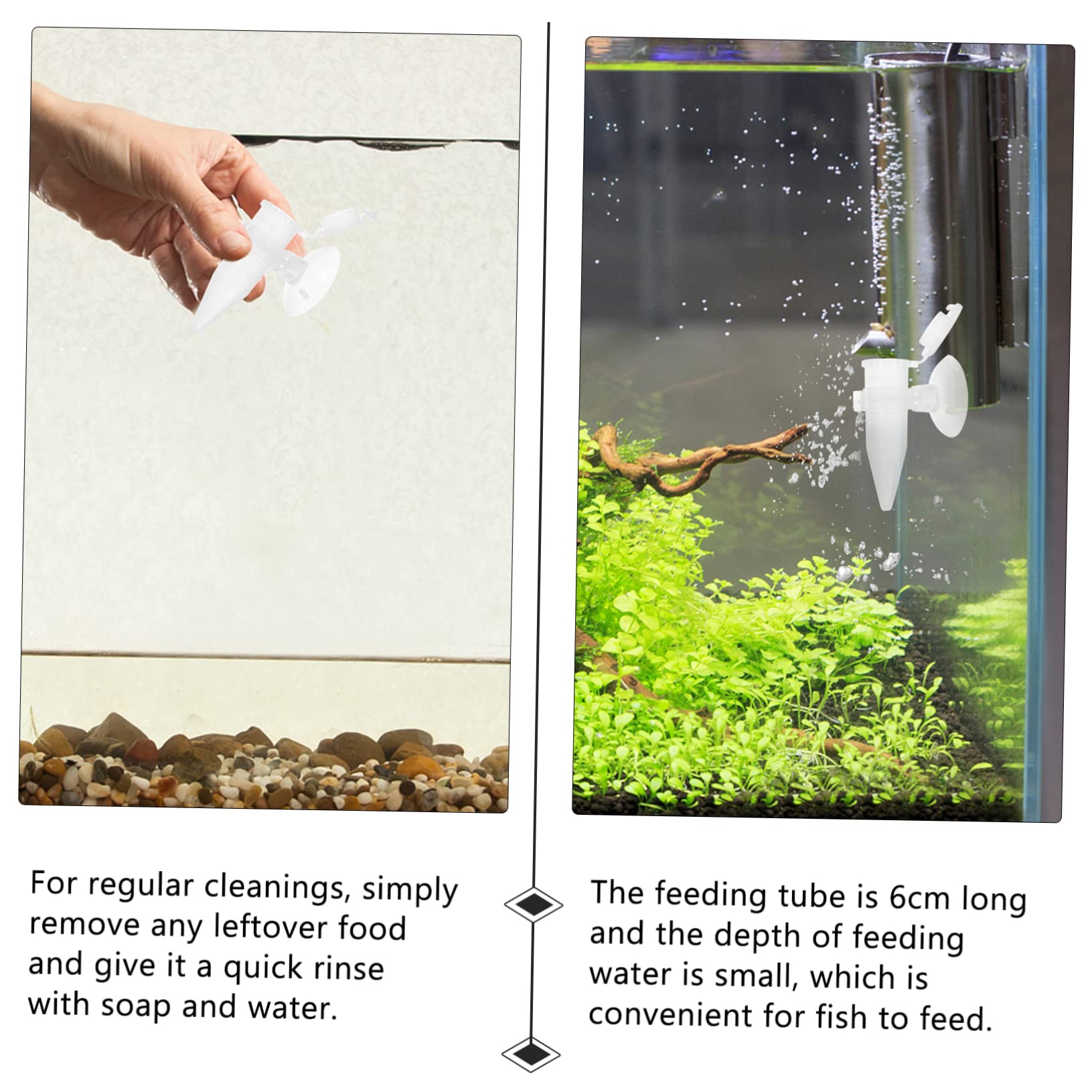 Mikikit 5Pcs Automatic Pet Feeder for Shrimp Mini Aquarium Feeder with Cup for Fish Tanks Shrimp Hatchery and Aquatic