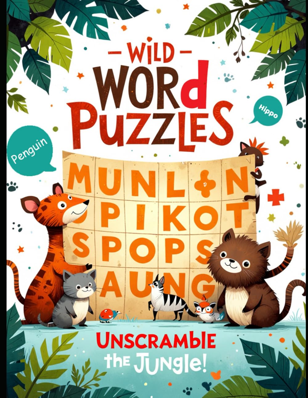 Animal Names Puzzles for Kids: Fun Word Puzzles to Learn Animal Names While Playing