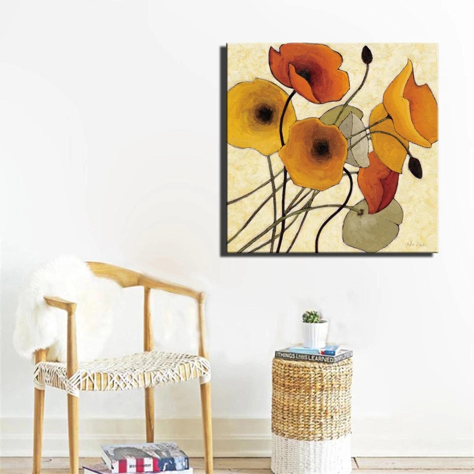 Amazon｜朝顔花壁アートポスターとプリント抽象的なポップアート