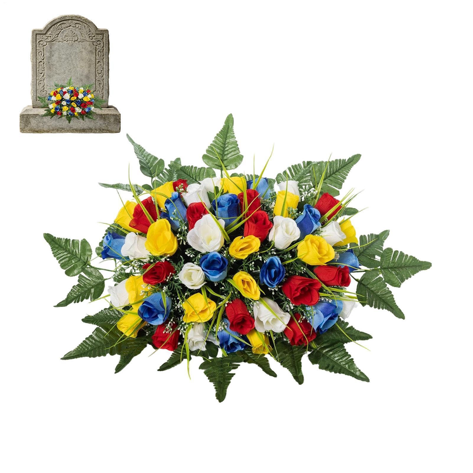 Selle De Fleurs Artificielles Pour Cimetière Imperméable et Réaliste