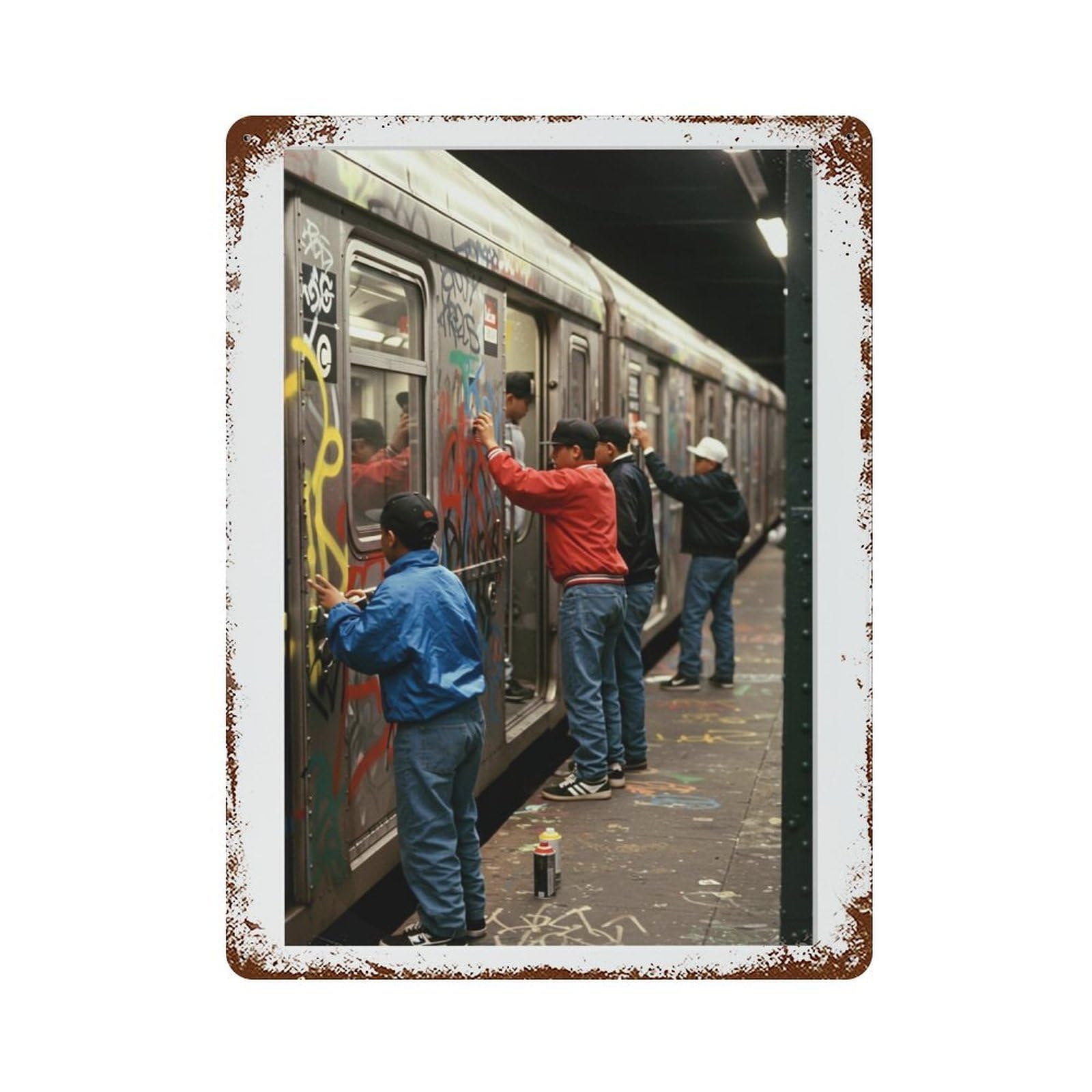 xiaoxiaoshen Graffiti Photography S1 Wall Decor Art Metal Tin Poster Modern Home Decor Art Home Bar Shop Decorations Vintage Sign 40x30cm