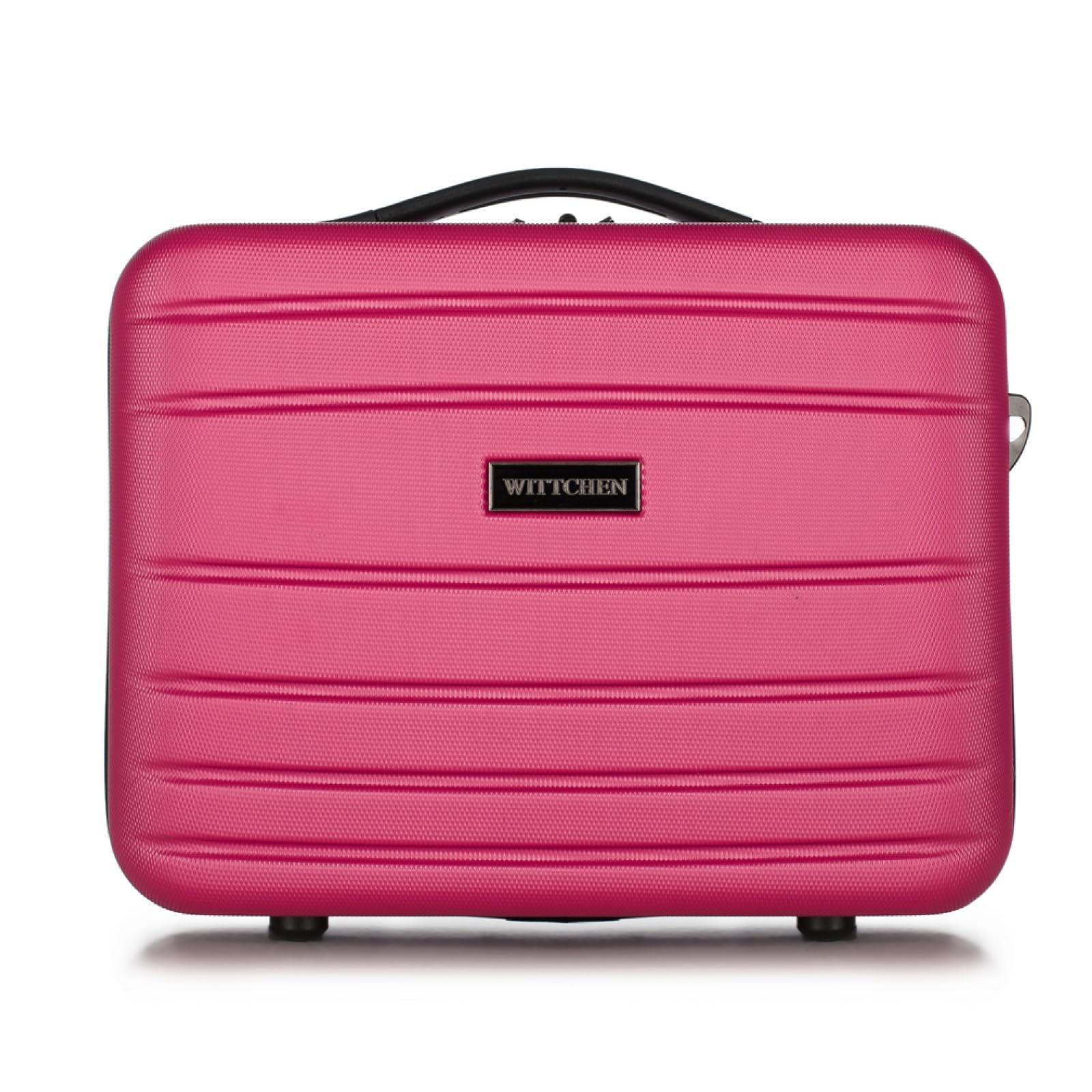WITTCHEN Globe Line Kosmetikkoffer Reisekoffer Handgepäck Kabinenkoffer Hartschale aus ABS Zahlenschloss | 25 x 33 x 16,5 cm | Rosa Lufthansa/Eurowings/Ryanair/Condor/Discover Airlines