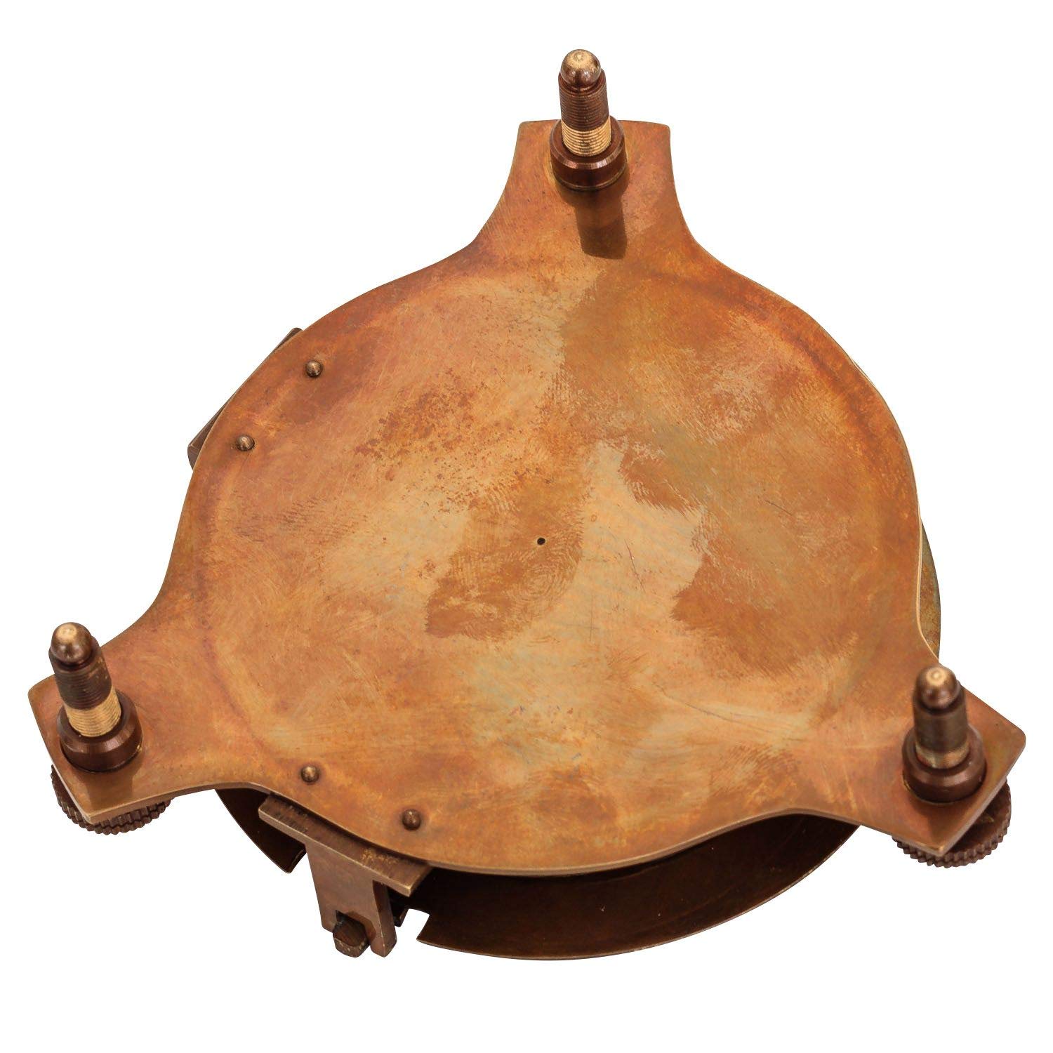 aubaho Compas Boussole Cadran Solaire Laiton Verre Bateau Style Antique réplique 13cm