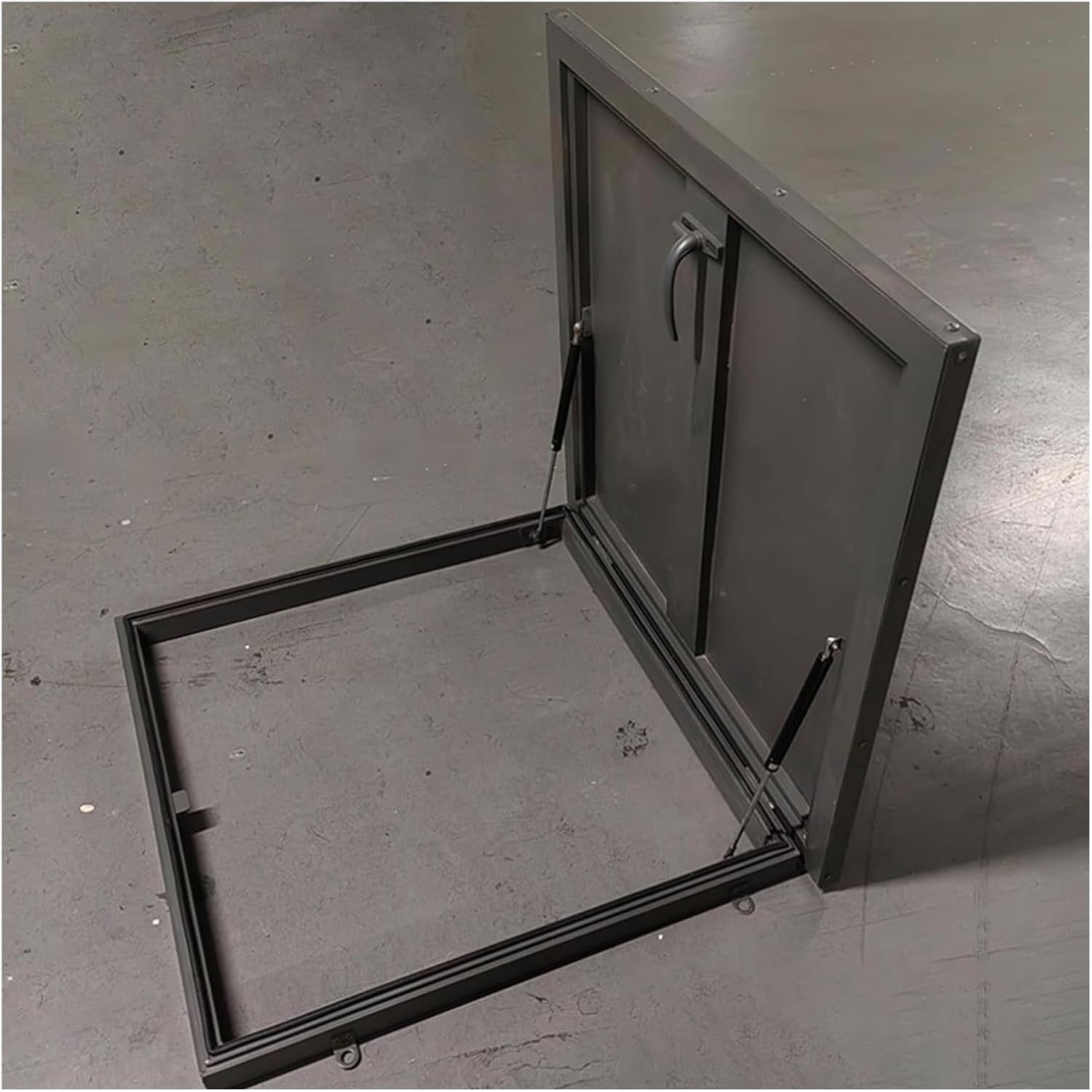 Well Access/Escape Hatch Caps, Roof Aluminum Alloy Security Door One-Handed Operation for Shafts, Cellars, Roofs, Skylights(90x90cm/35.43x35.43in)