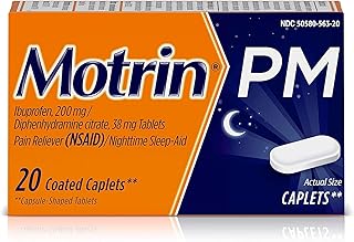 Motrin Pm Coated Caplets, 20 caplets (Pack of 3)
