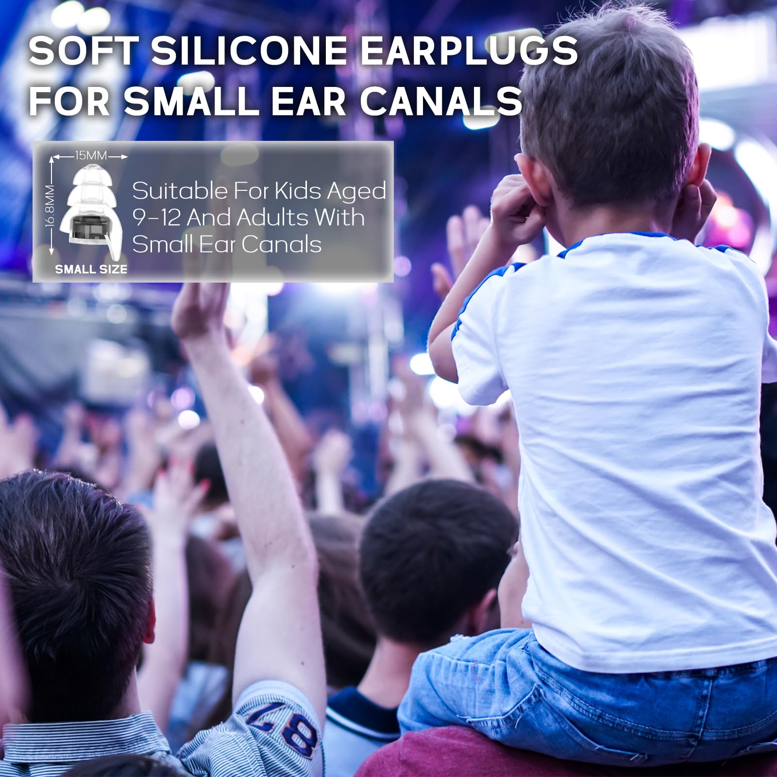 Bouchon Oreille Concert, Eargrace 2 Paires De Protection Auditive De Petite Taille Pour Musiciens Avec Étui De Transport En Aluminium Pour Musiciens, Festivals, Dj,Travail Et Événements Bruyants