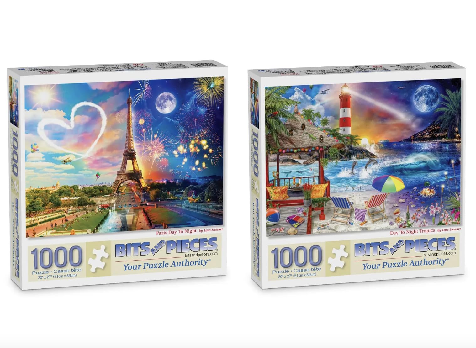 【新品未使用】Bits and Pieces 1000ピース パズル 2セット Amazon.com: Bits and Pieces 1000 Piece Jigsaw Puzzles for Adults