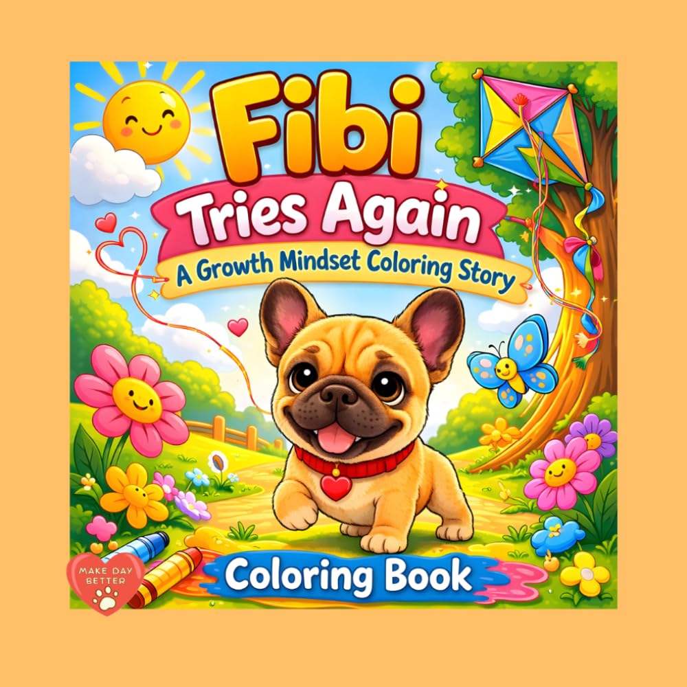 Fibi Tries Again: A Growth Mindset Coloring Story (Fibi Coloring Book)