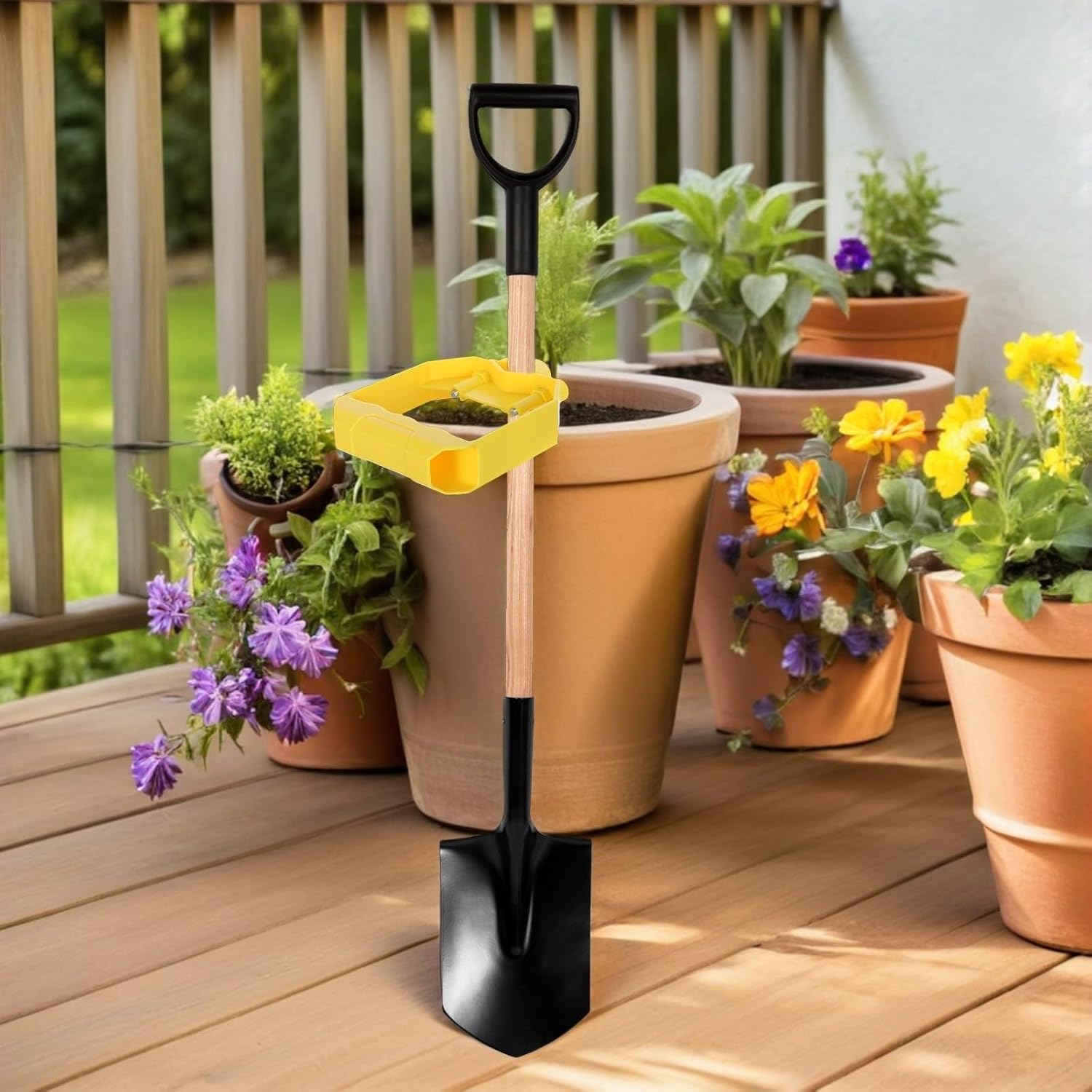 Adjustable Garden Spade Handle Adapter with Non Slip Grip