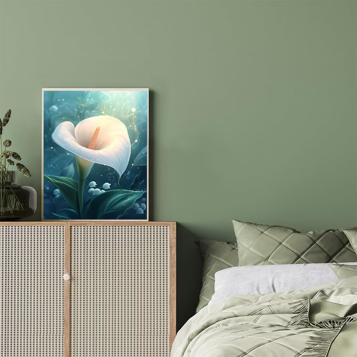 Dipingere con i Numeri Fiore, Paint by Numbers Adulti Paesaggio, Fai da te Creativi Adulti Quadri da Dipingere Numerati Kit per Decorazione Della Parete di Casa, Regalo 100x135 cm Senza Cornice 3U-P