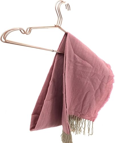Miniatura 8 de 10Pack Koobay 13" Non Slip Rose Gold Wire Top Children Clothes Suit Coat Metal Hanger