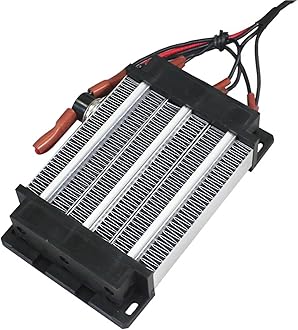 220V 600W AC DC Insulated Thermostatic PTC heater ceramic air heater Insulated heating element 80A3 124 * 76mm(Side thermostatic)