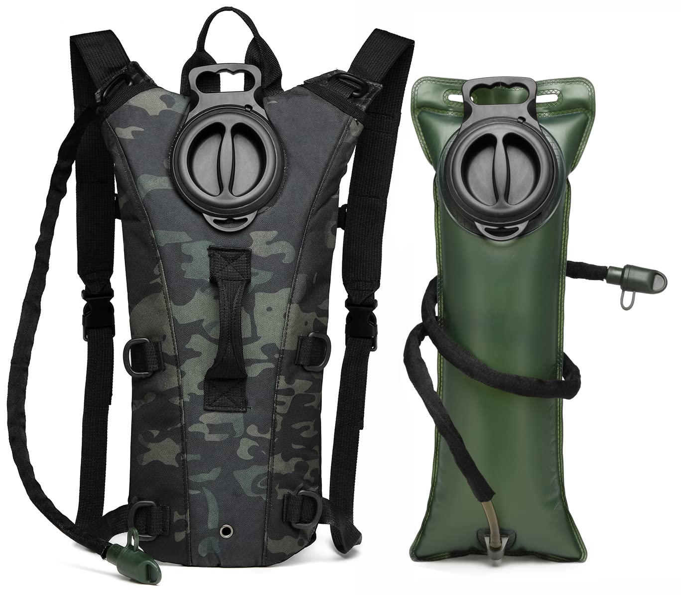 ATBP Tactical Hydration Backpack with 3L Water Bladder Militray Molle Water Backpack Hydration Pack for Men Hiking, Biking, Running