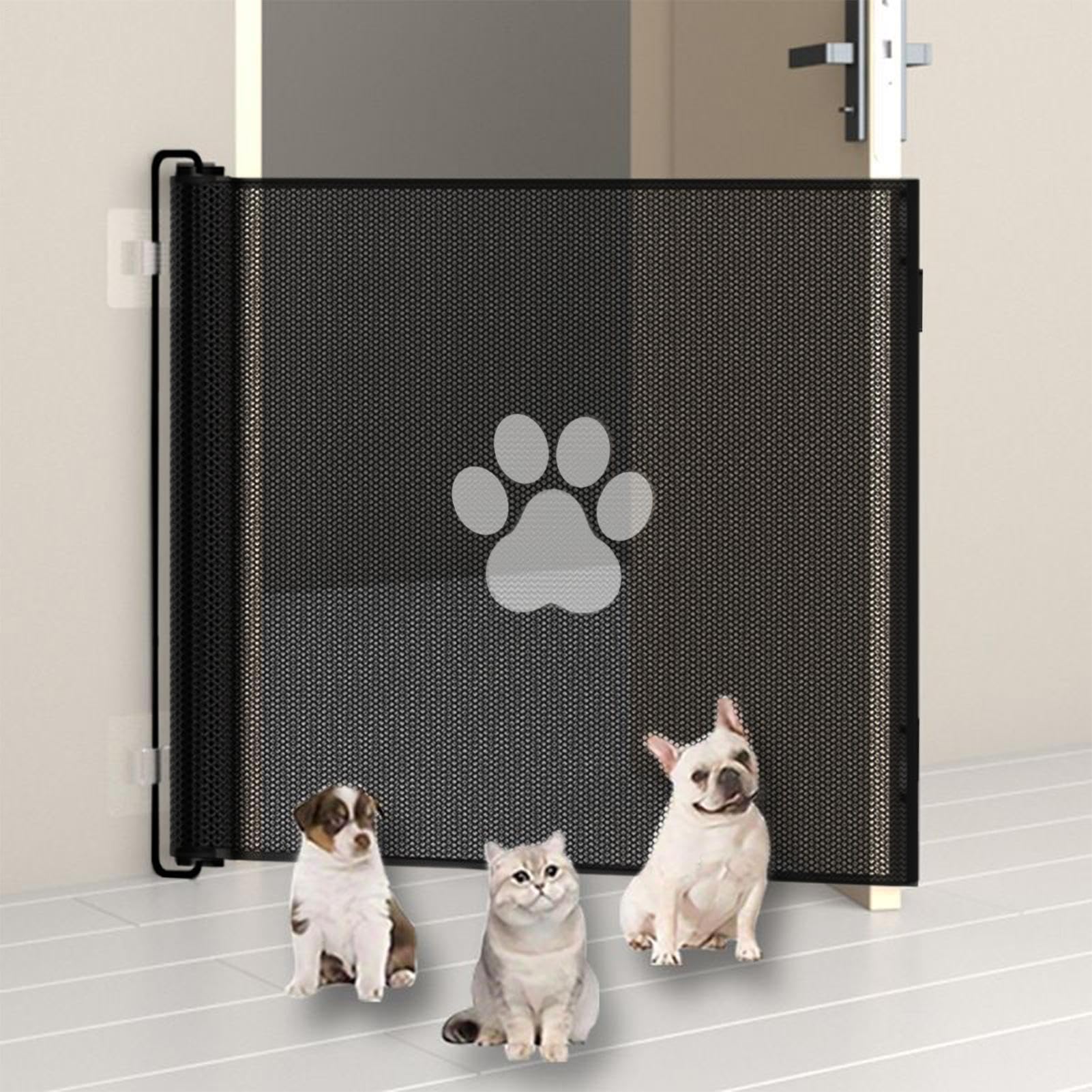 Barreras De Seguridad para Mascotas En Puertas Reja Retráctil De Malla para | Accesorios Para Puertas Ventanas Chimeneas Jardín Cocina Balcón Piscina Pasillo Escaleras