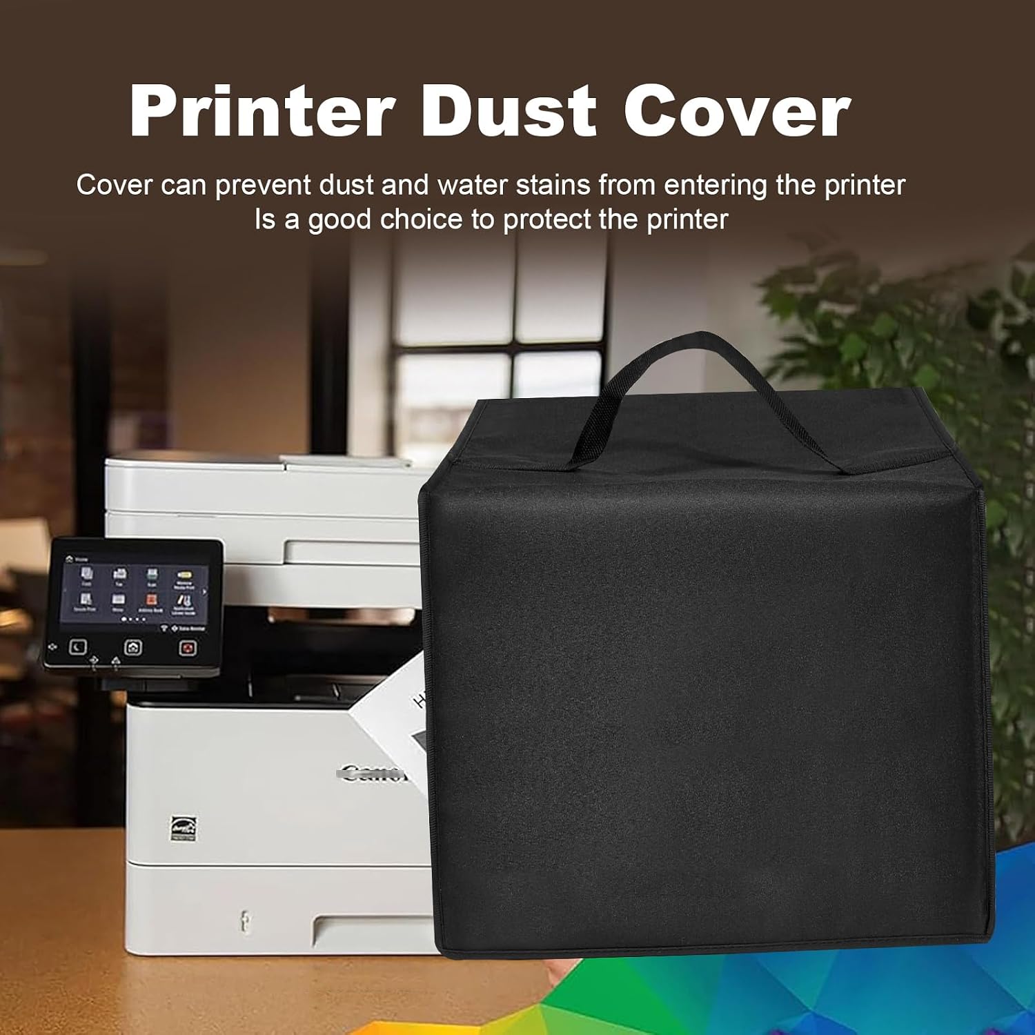 Printer Dust Cover for Color imageCLASS MF665Cdw / MF751Cdw / MF465dw / MF284dw Wireless Duplex Laser Printer,Heavy Duty Antistatic Nylon Protective Covers Case (Black) image 4