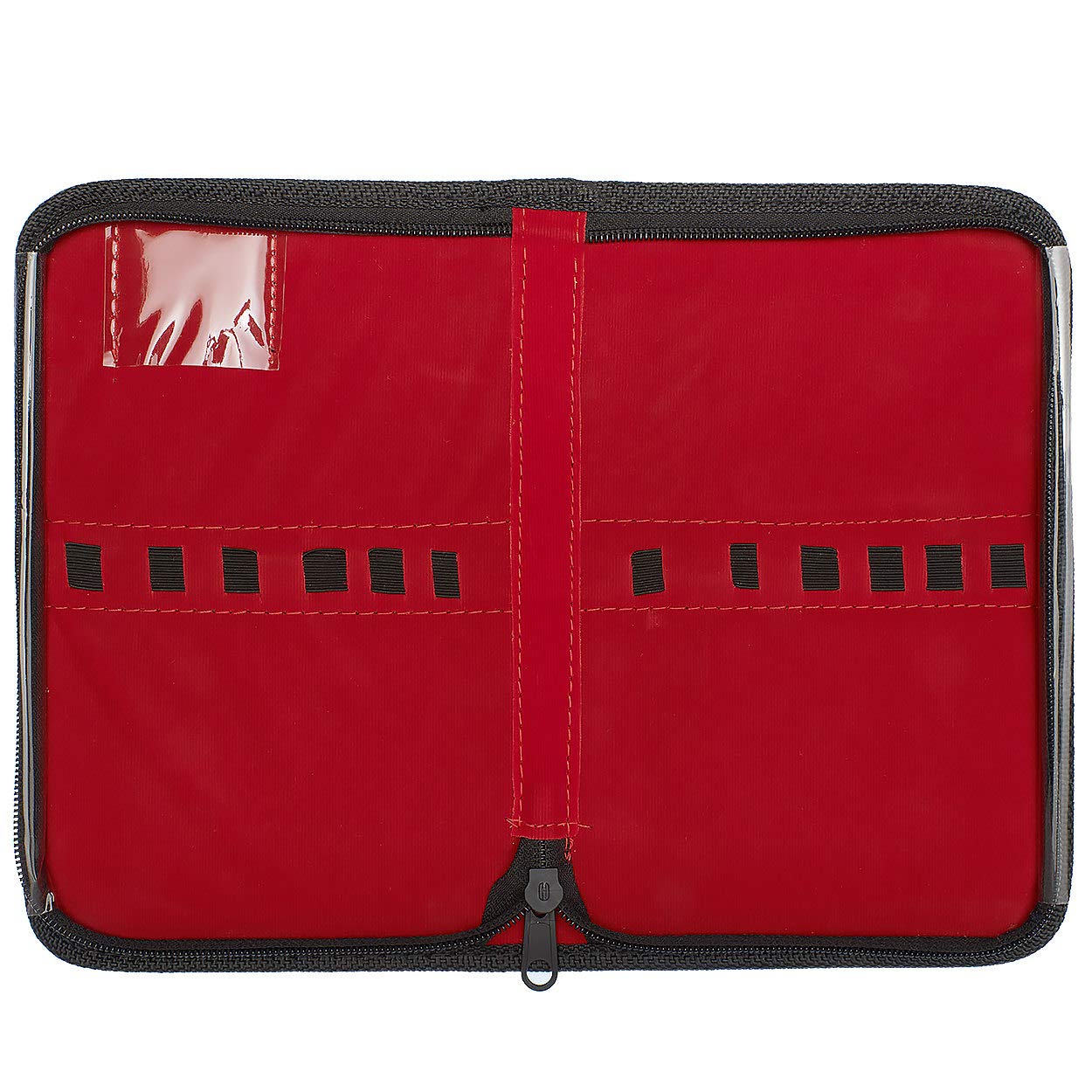 May Astuccio Vuoto per 12 Strumenti da Manicure e Pedicure – Grande Custodia Organizer da Comporre con Cerniera e Interno in Velluto per Cosmetici e Cura delle Unghie
