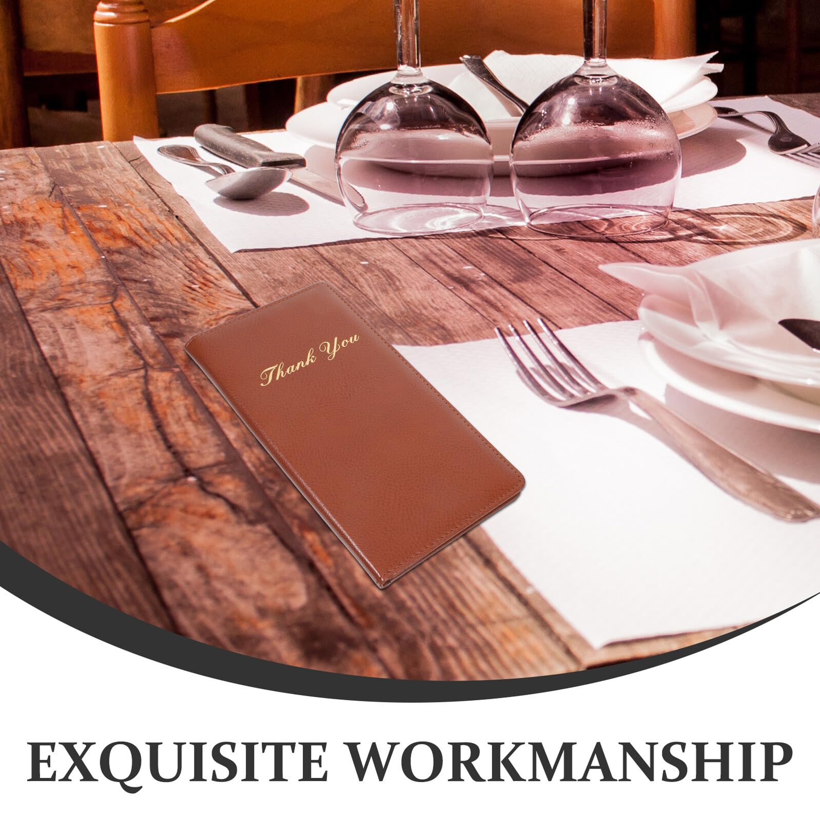 Yardenfun Braune Pu Menütafel mit Stilvollem Design für Hotel und Küche Effiziente Bestelllösung und Vielseitige Menükompatibilität für Restaurant und Gastronomie