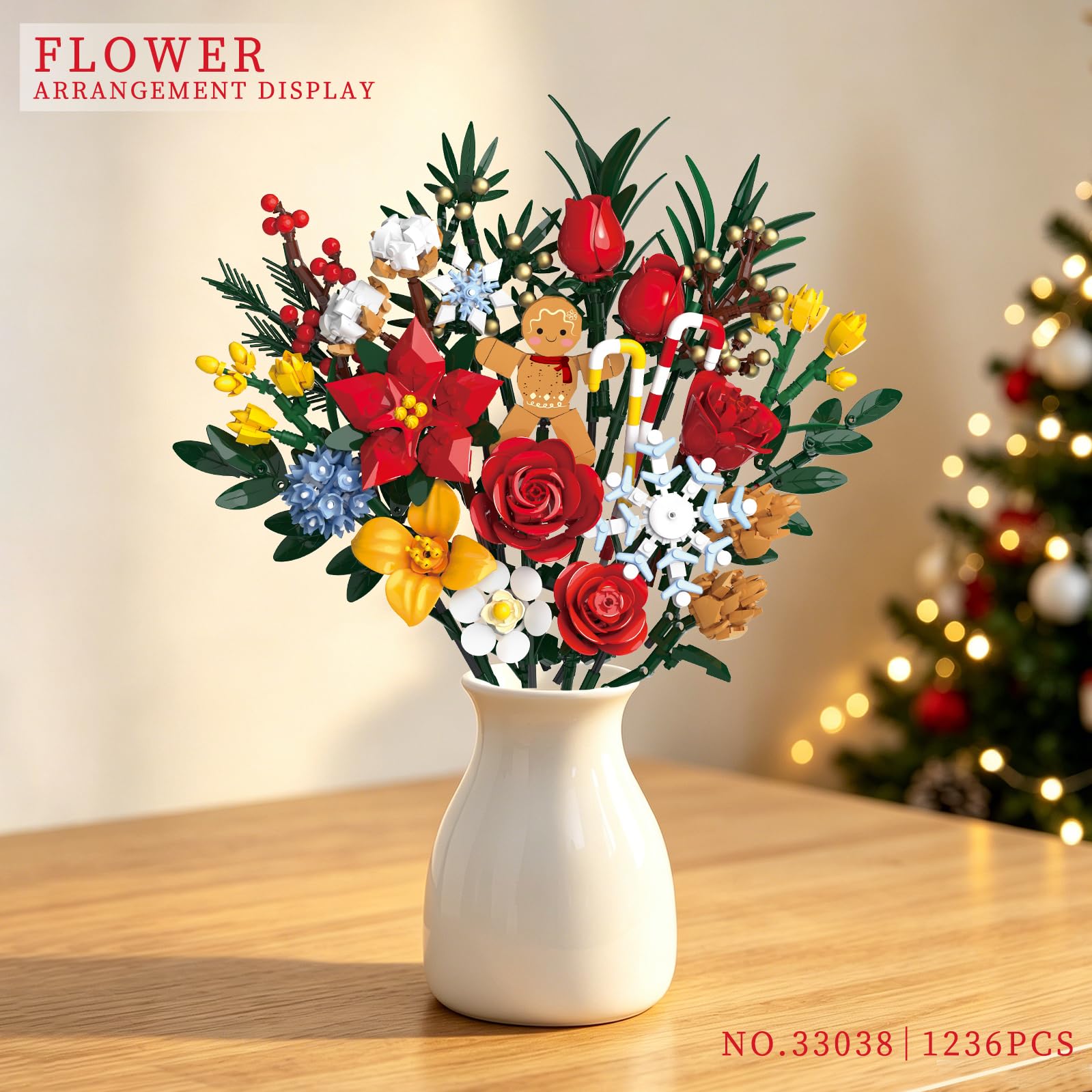 Calendario dell'Avvento 2026 con fiori, da donna | 24 kit di fiori, compatibile con marchi, regalo creativo con istruzioni per adulti e bambini (lingua italiana non garantita)