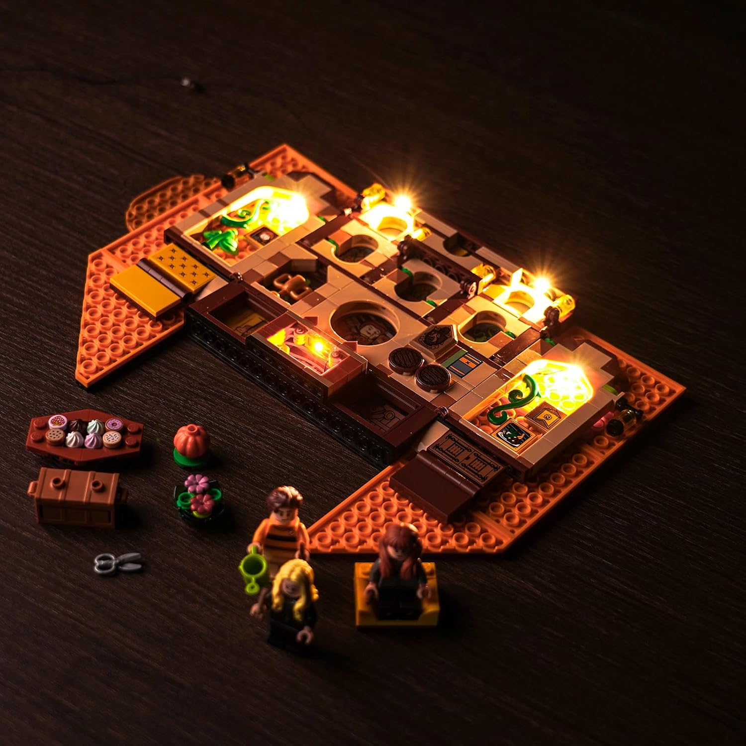 Upgraded Led Light Kit for Lego Hufflepuff House Banner Building Set, Compatible with Lego 76412, Gift Idea for Boys, Girls and Kids (Model Not Included)