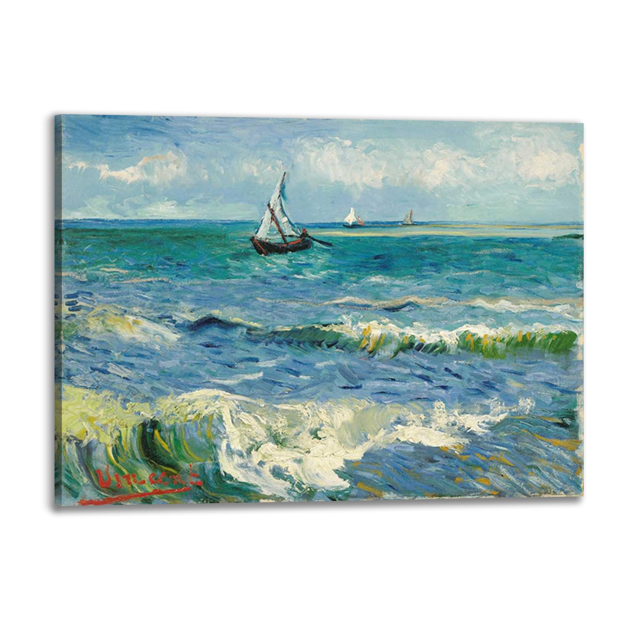 Toile Van Gogh Les Saintes-Maries pour illuminer votre salon avec élégance