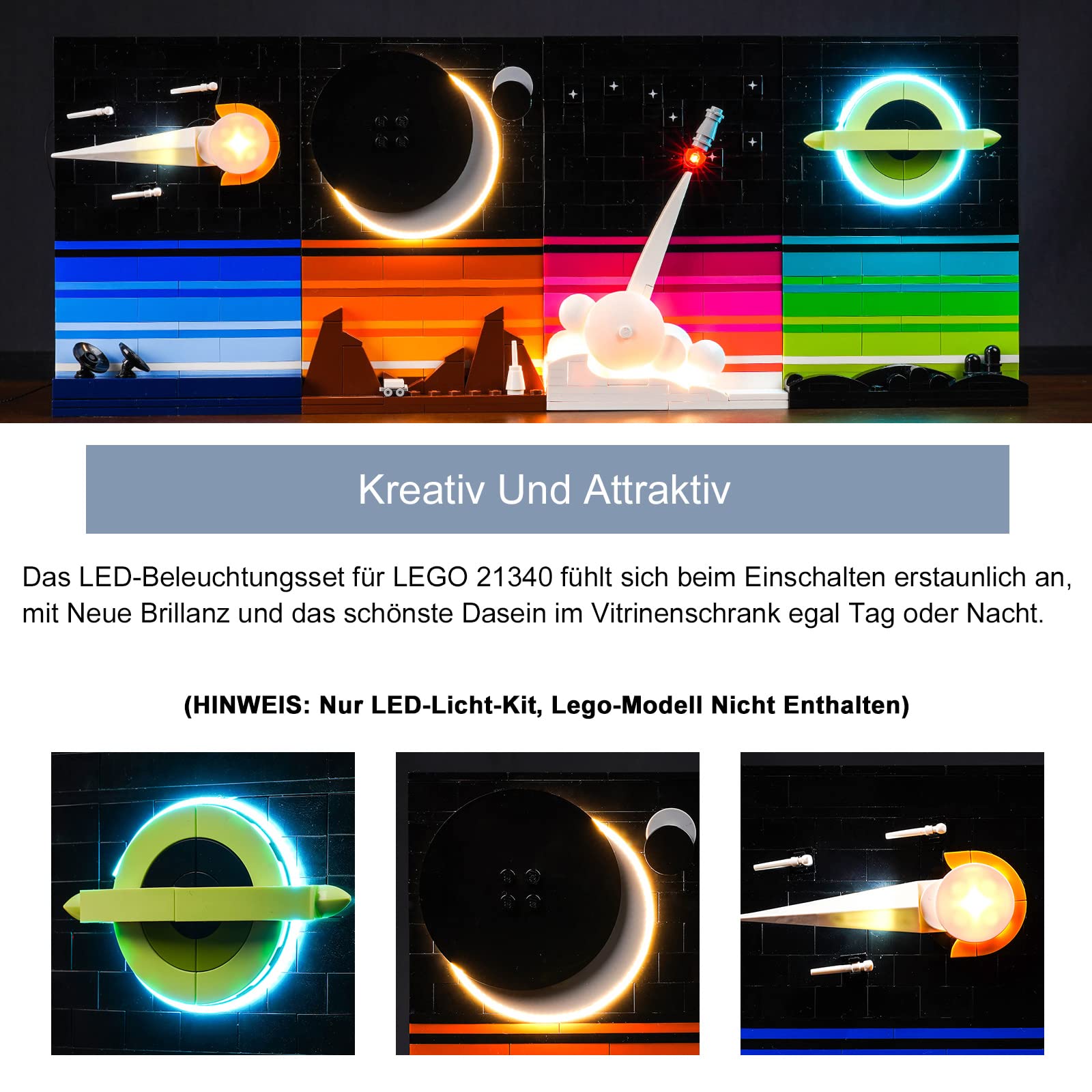 Light Kit Compatible with Lego Ideas Tales of The Space Age 21340 (No Model) - Image 2