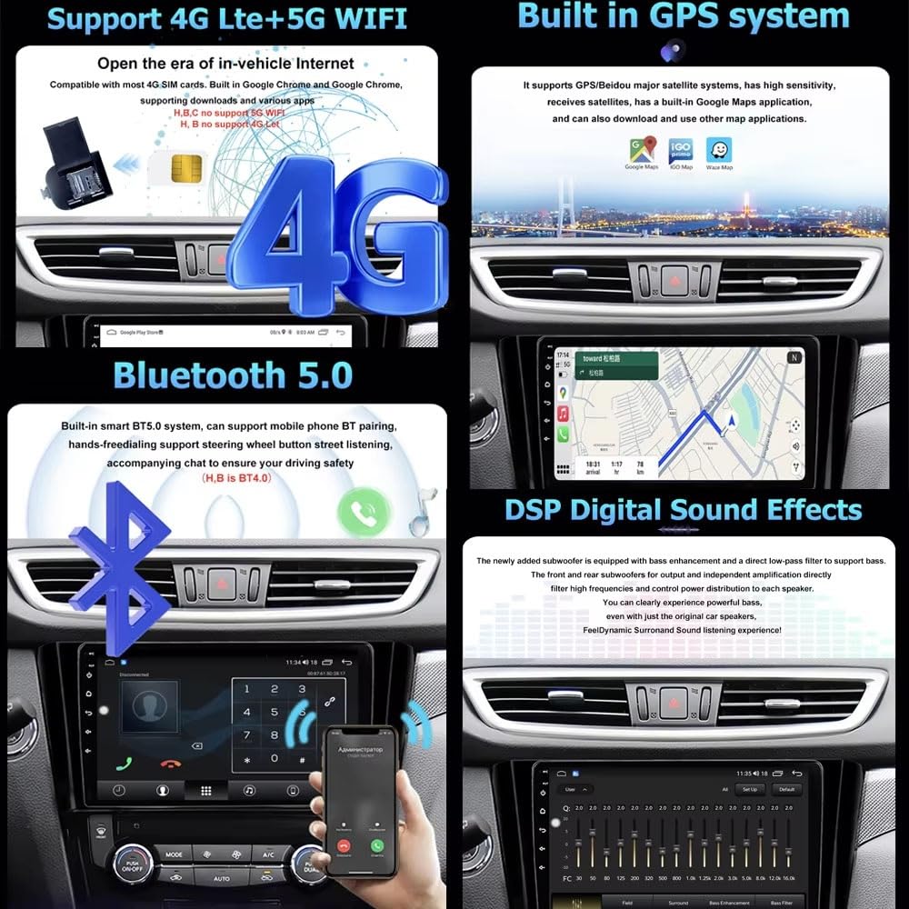 Do Peugeot 307 2002-2013 GPS Navigation BT5.0 carplay