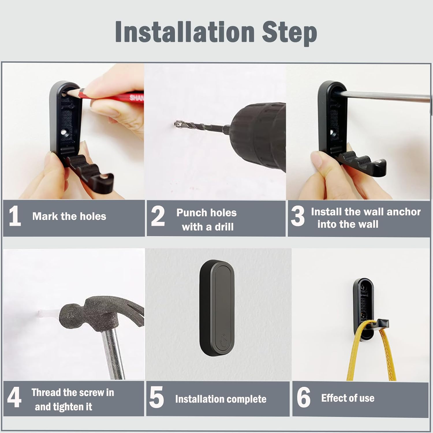 Foldable Wall Hooks, Coat Hooks, Space-Saving Coat Hooks, Heavy Duty Folding Metal Wall Hooks for Hanging Coats, Scarves, Hats, Bathrobes, Clothes,Keys, Bags,(Black, 4 Pack)