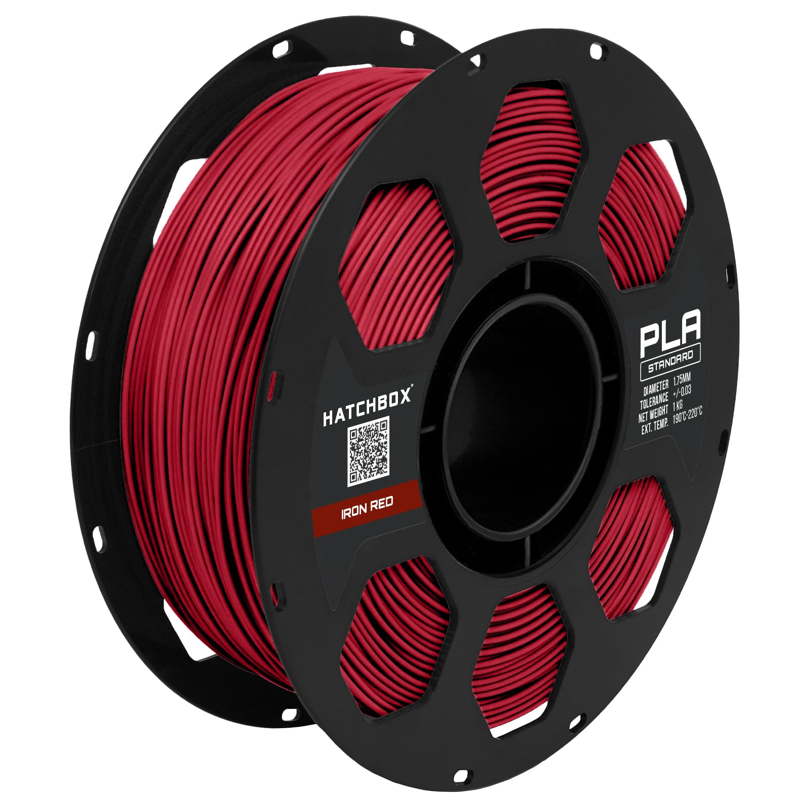 HATCHBOX Filament do drukarki 3D PLA, 1,75 mm, szpula 1 kg, dokładność wymiarowa +/- 0,03 mm, filament do drukowania 3D
