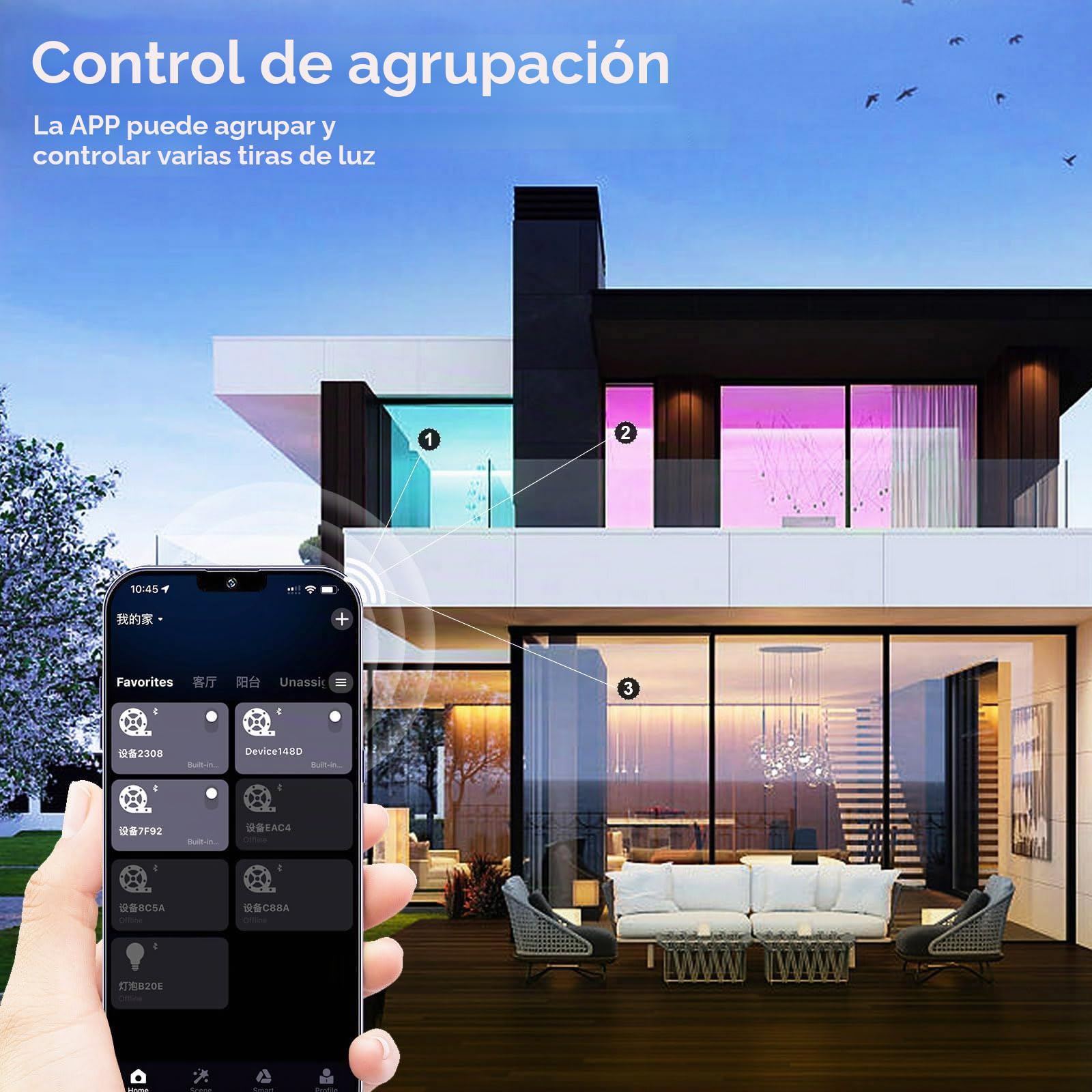 WIFI 5M COB RGB LED tira de luces de cadena 576 LED/M 2880 LED 24V regulable Luz LED deformable con mando a distancia, banda de luz funciona con Google Home Assistant/Alexa