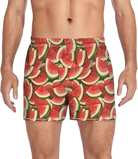 Baseball Ball Dot Color Red Men's Boxer Cotton Shorts Briefs Underwear Soft Breathable Button S-XXL