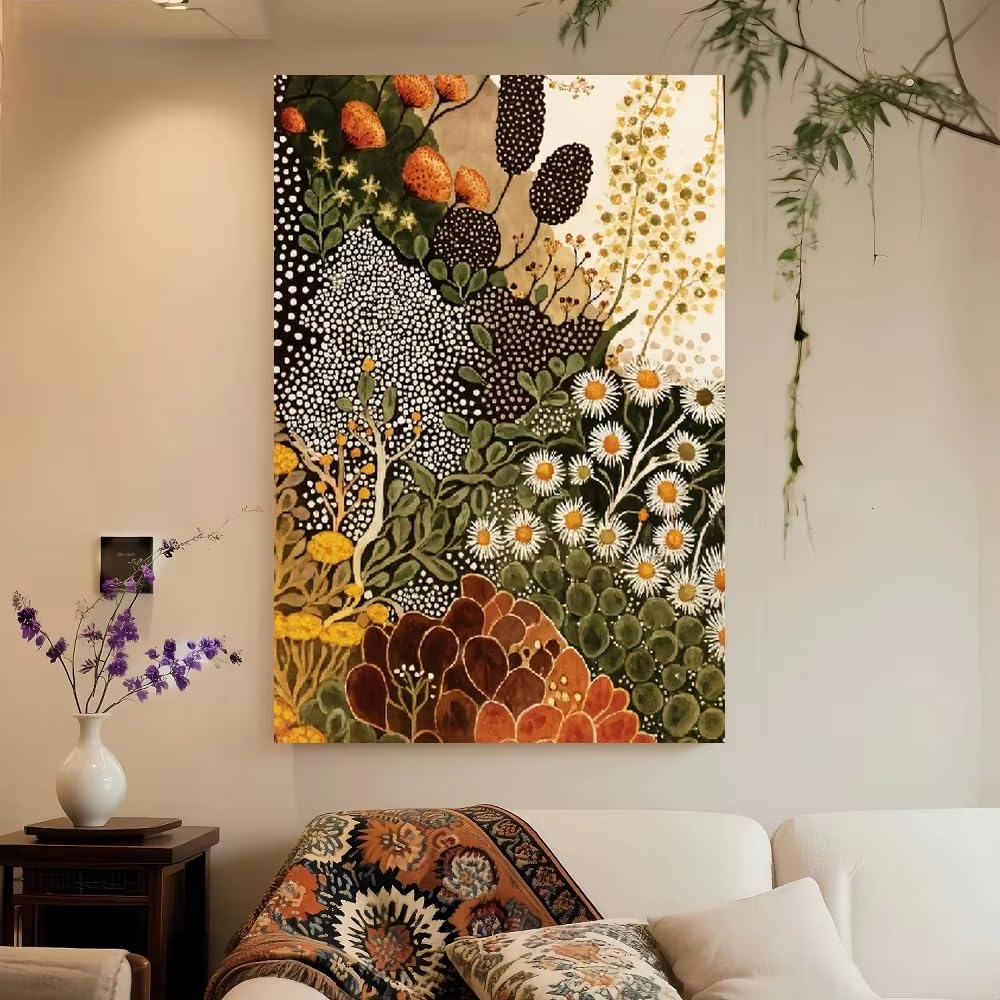 Tableau abstrait botanique moderne sur toile de qualité supérieure - 8