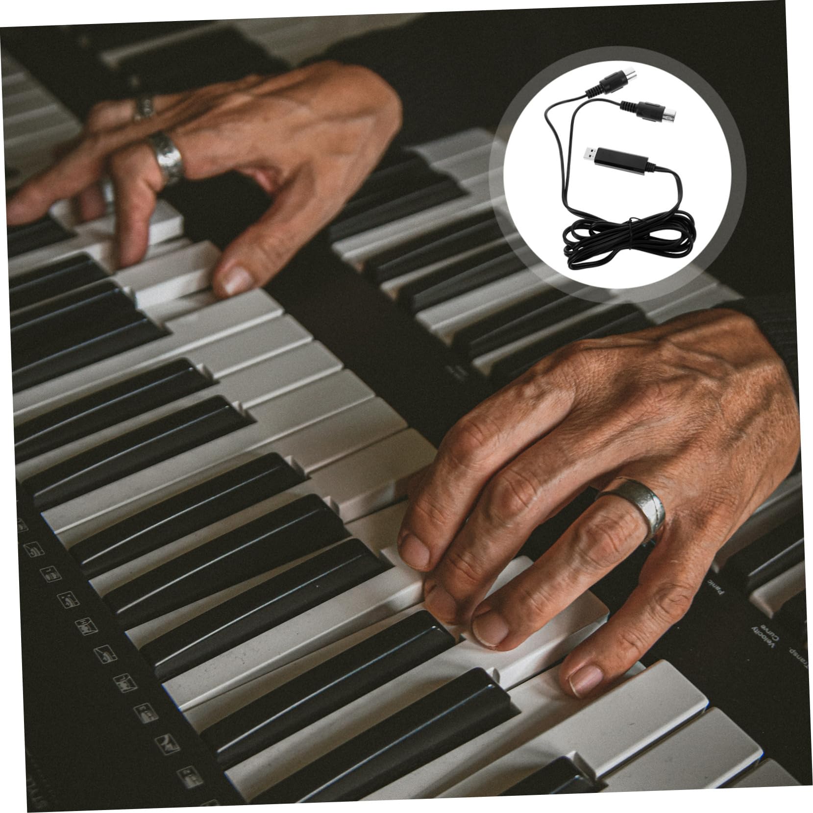 3stücke Piano Keyboard Adapter Kabel Usb In-out Midi Kabel Professionelles Verbindungskabel Für Elektronische Musikinstrumente Kompatibel Mit Macos Installieren