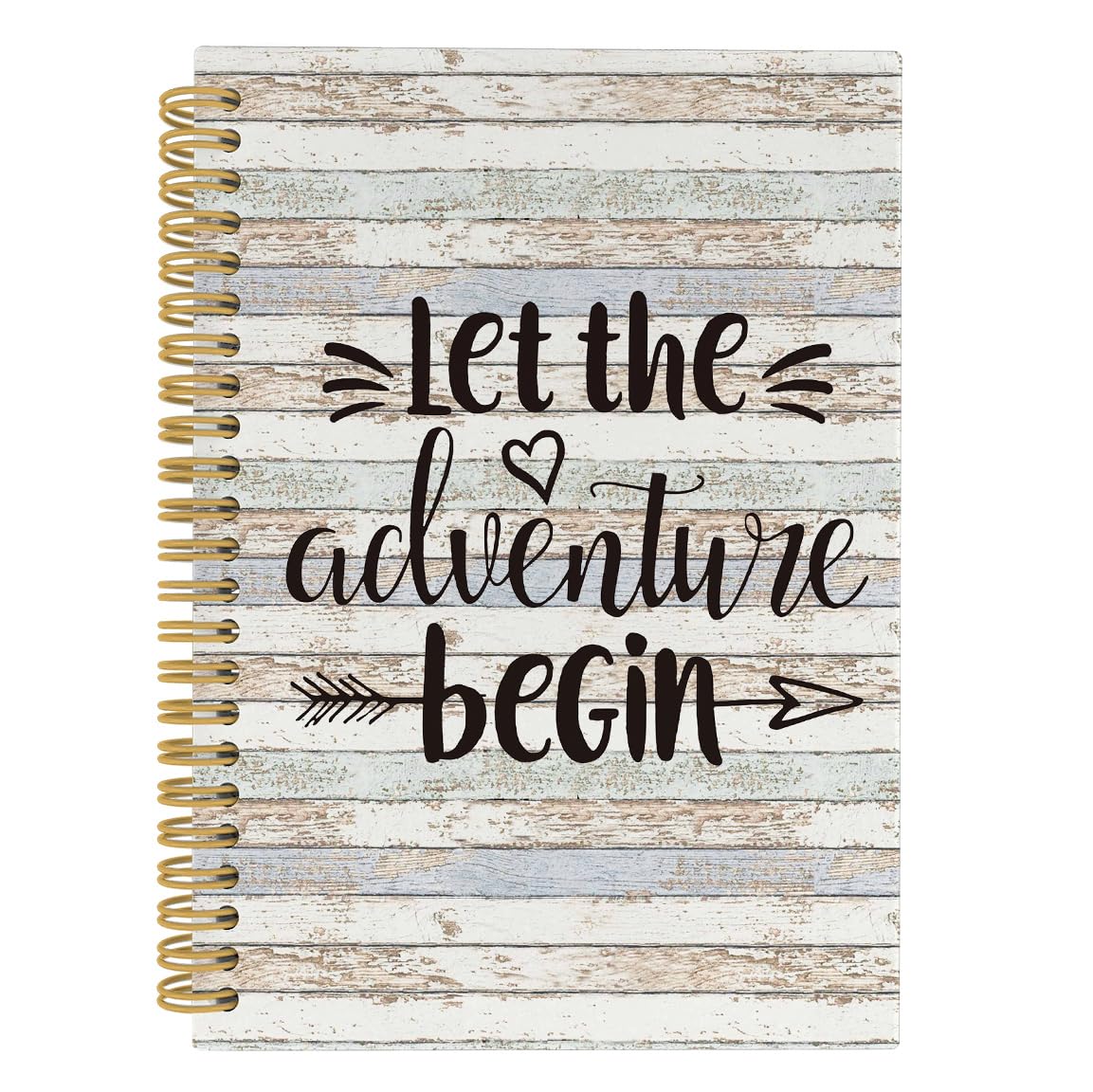 ANIANG Cuaderno de espiral Let The Adventure Begin, diario de viaje, diario de camping y libro de registro de viaje de caravana, 5.5 x 8.3 pulgadas, 164 páginas, cuadernos rayados universitarios,