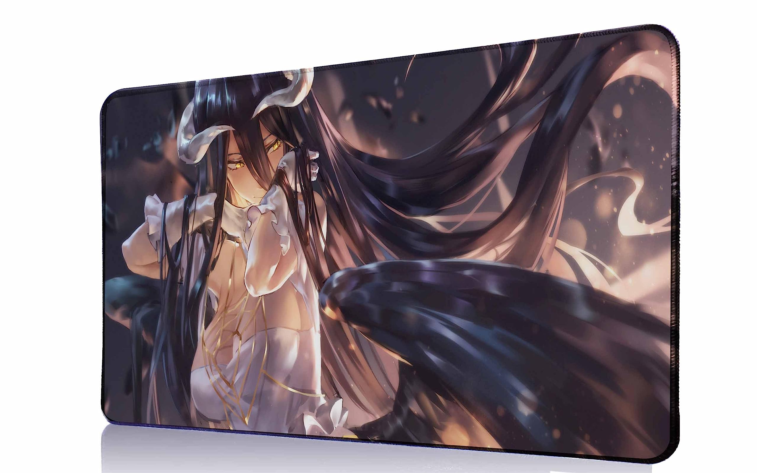 Anime Mouse pad Gaming Mouse pad Compatible Overlord Mousepad Large Mouse Pad Stitched Edge Mousepad Non Slip Rubber Base (style1,90×40cm)