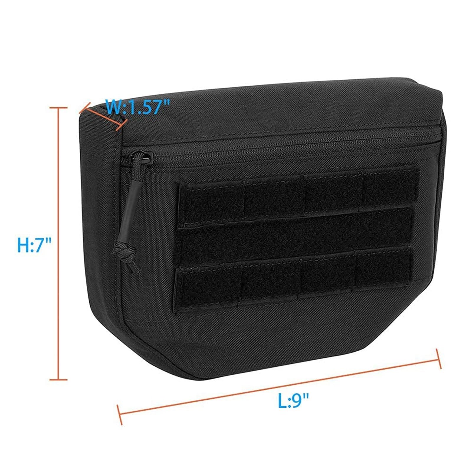 WLXW Tactical Dump Pouch Plate Carriers - Chiusura Strappo Sgancio Rapido Compatibile Molle | JPC/CPC/A.VS Vest Utility Pouch Airsoft, Paintball, Addestramento Militare Poligono Tiro(Black)