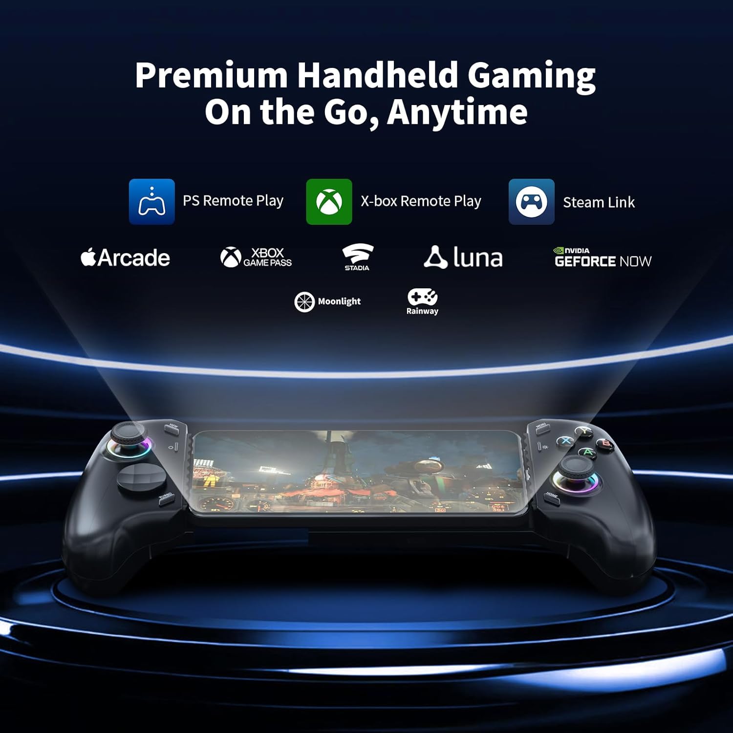 Image showing various gaming platforms supported by the controller