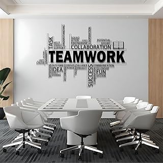 yumcake Teamwork Metal Wall Art, Office Motivational Wall Decor, Inspira...