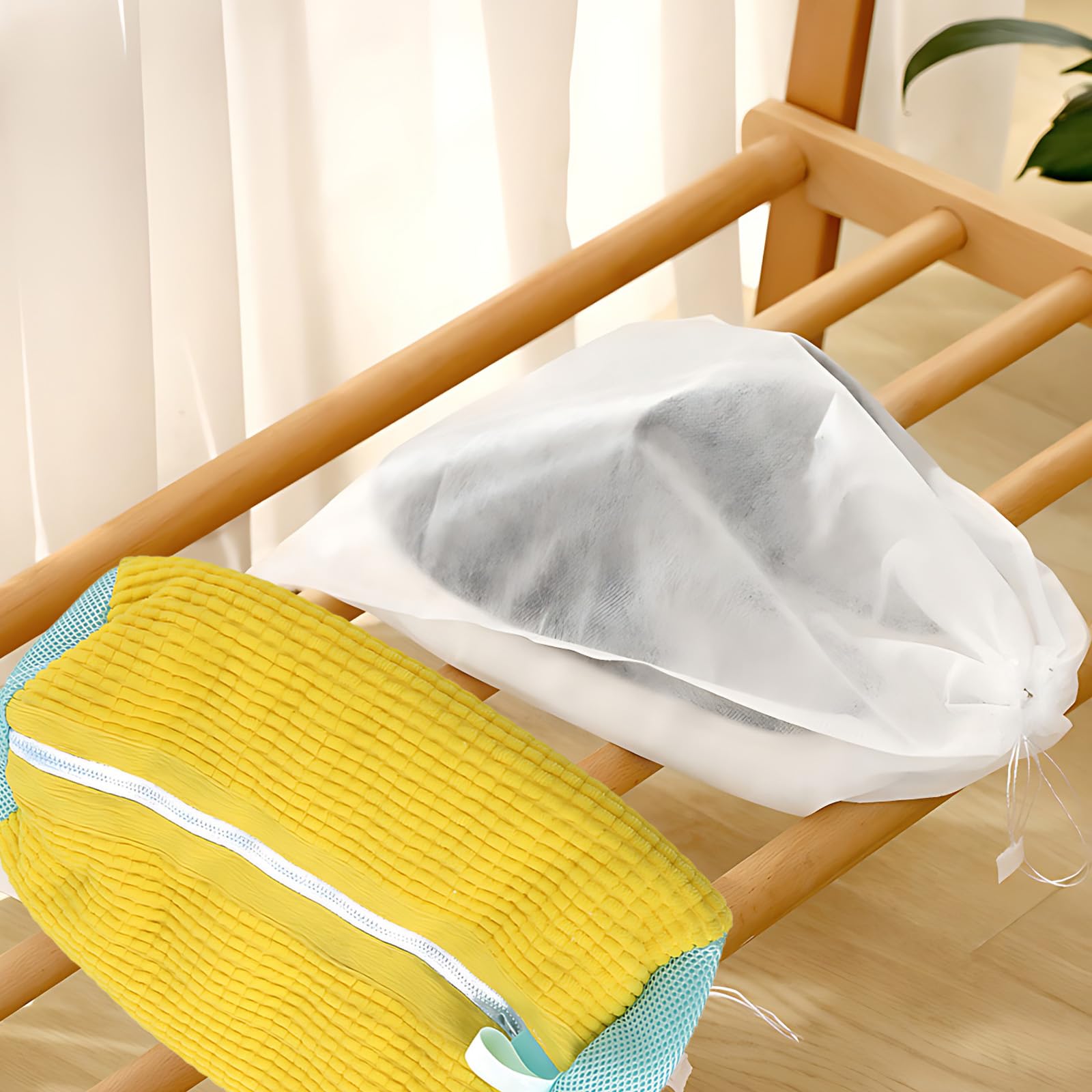 Sacs à Linge Pour Chaussures Réutilisables - Lot De 2, Protection Machine à Laver