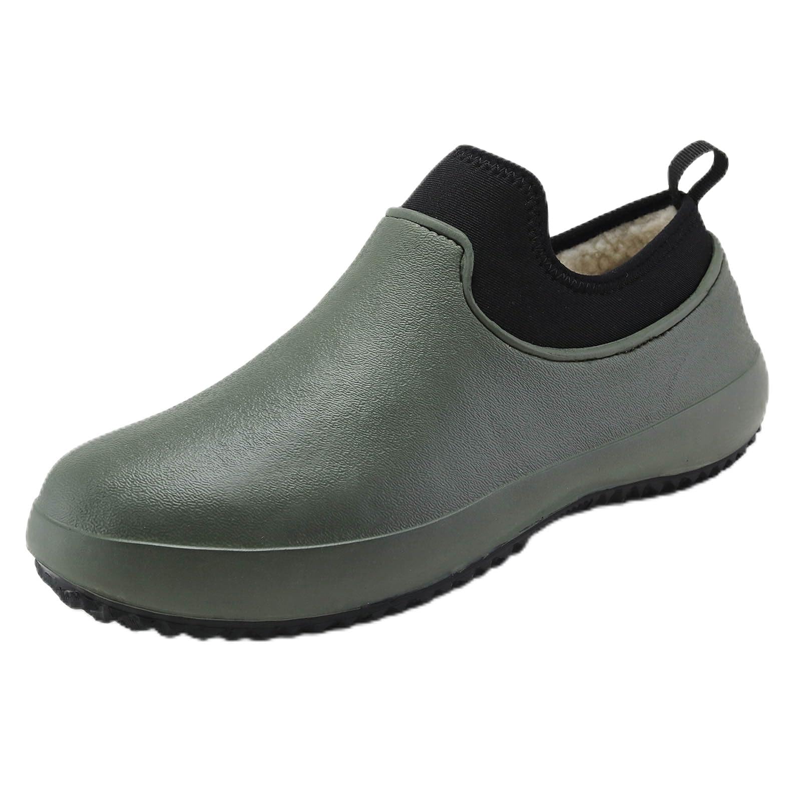 WWricotta Zapatos de Agua EVA para Hombre, para Lavado de Autos, Zapatos de Trabajo de caña Baja, Antideslizantes, Zapatos de Cocina, Ligeros, Impermeables y prácticos_1