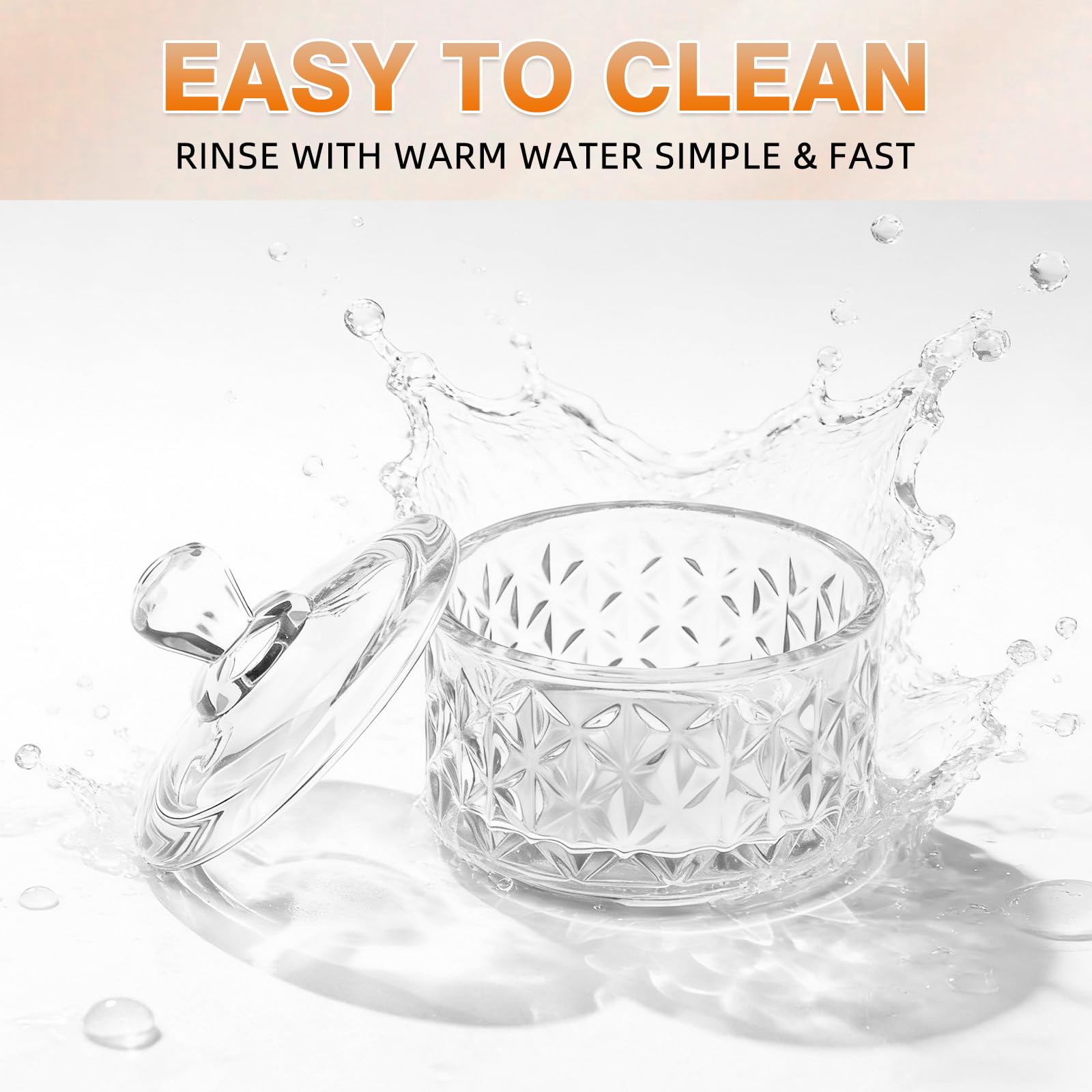 Plato para uñas con tapa, plato grande de monómero de uñas de 60 ml, taza de vidrio para sostener acrílico líquido acrílico polvo de uñas decoración de uñas monómero acrílico líquido de