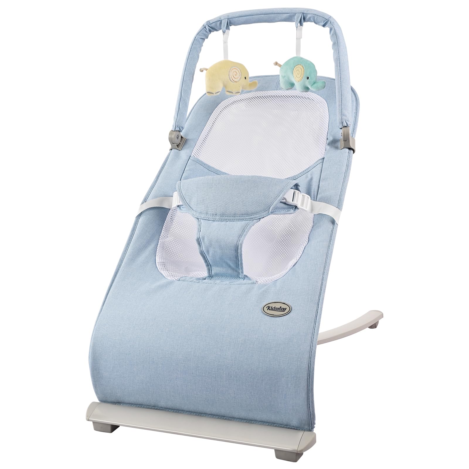 Photo 1 of Baby Bouncer Seat, Baby Bouncer with Toy Bar, Infant Bouncer with 3-Point Harness,Portable Baby Bouncer for 0-6 Months