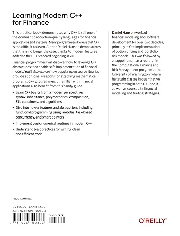 Learning Modern C++ for Finance: Foundations for Quantitative Programming