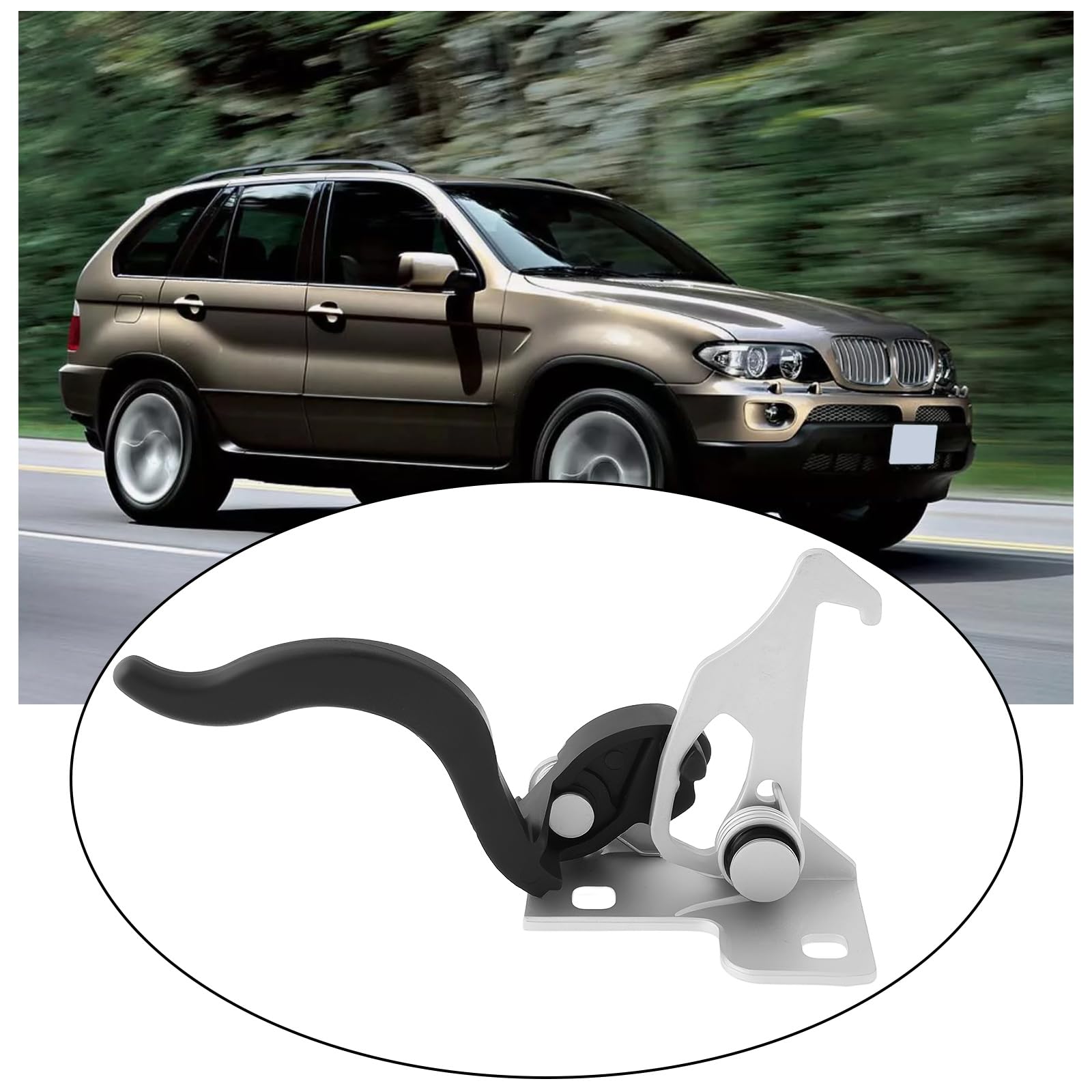 Crochet de Verrouillage de Capot de Voiture 51238402552 Compatible avec BMW E53 X5 2000-2004