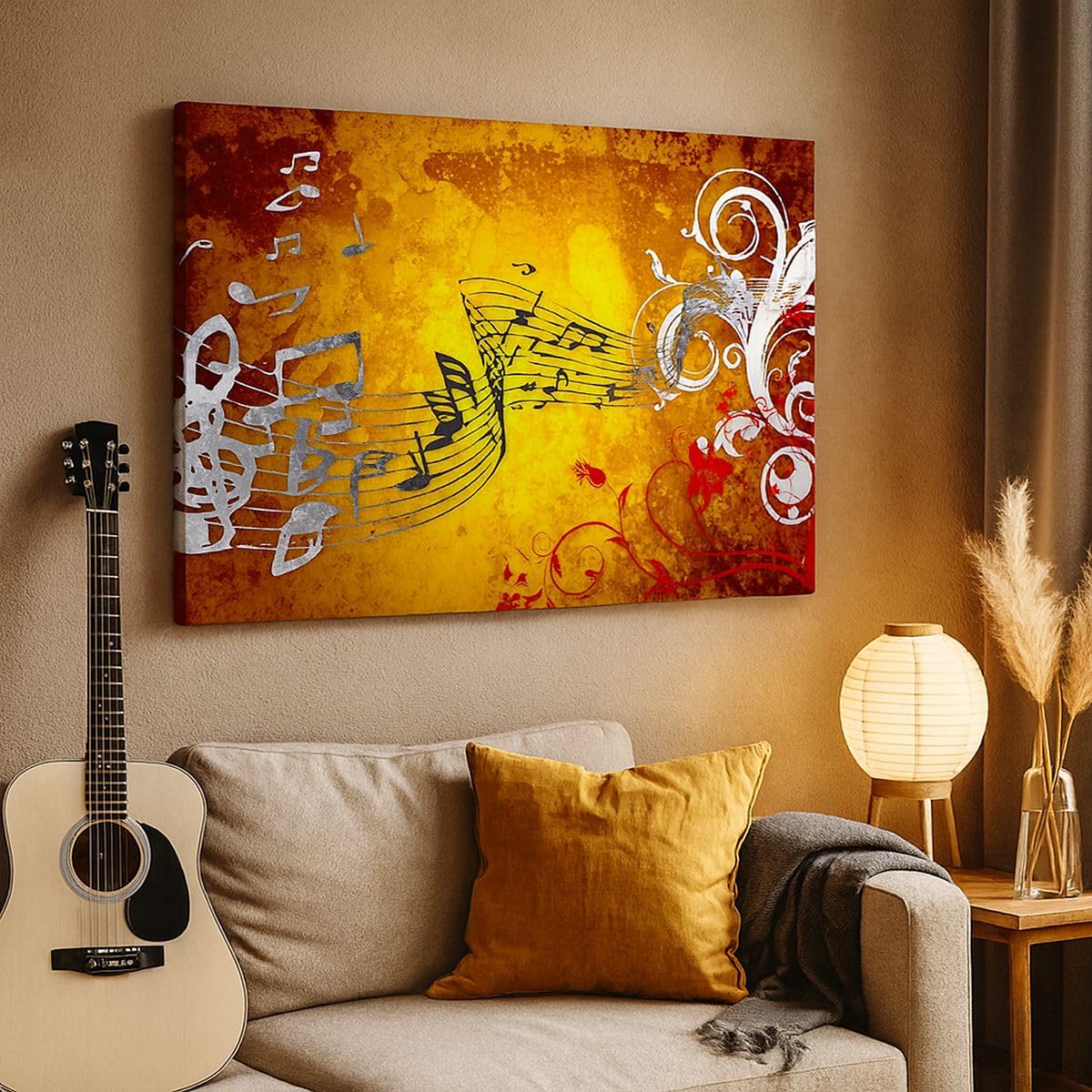 ARTTOR Bilder auf Leinwand 120x80cm Wandbild Musik - 1964 | Konzert Spiel Groß XXL Wanddekoration Wohnzimmer Schlafzimmer Küche Wanddeko Wand Kunstdruck Wandkunst Wall Decor ARTTOR