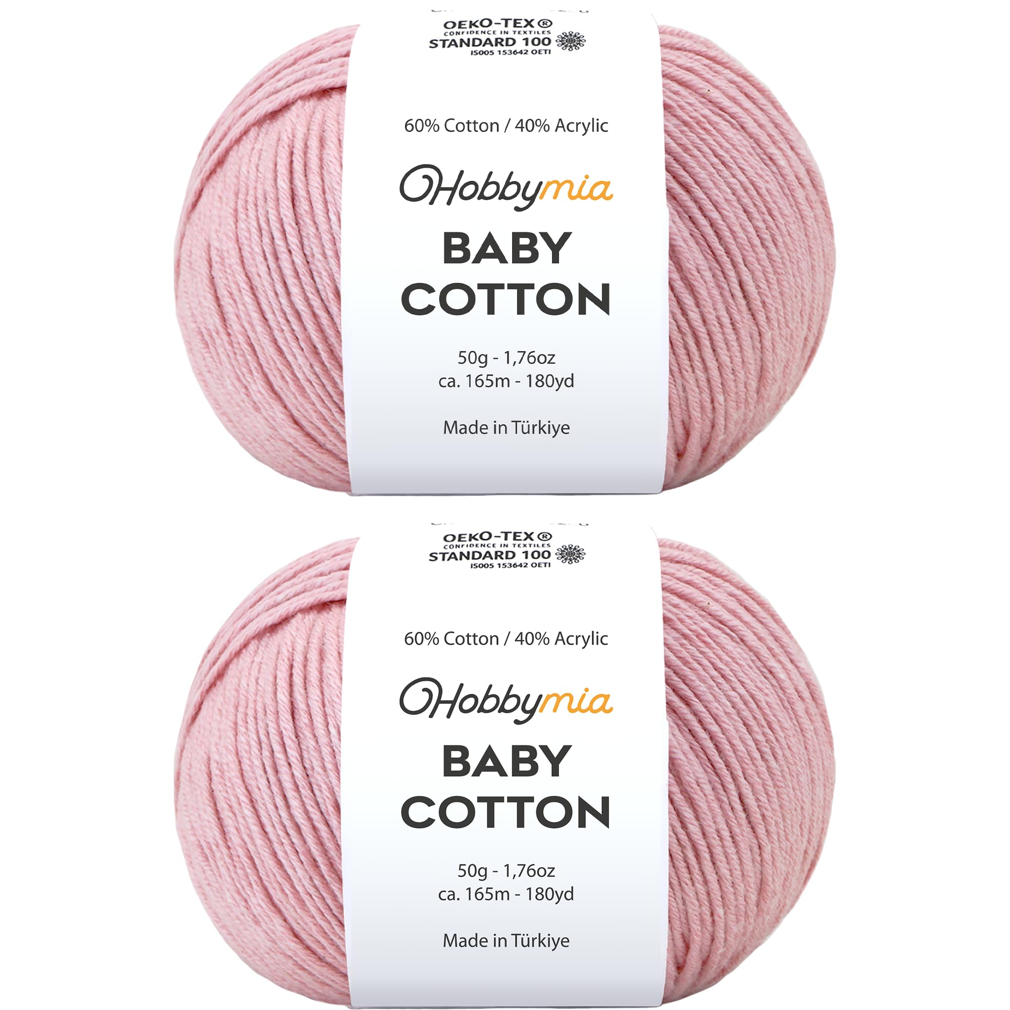 Baby Cotton Blend Yarn – Soft Sport Weight Yarn for Crochet & Amigurumi - 50g/180yds - 60% Cotton 40% Acrylic - Ideal for Baby & Knitting Proj.(Neon Green, 1 Ball) — view 36