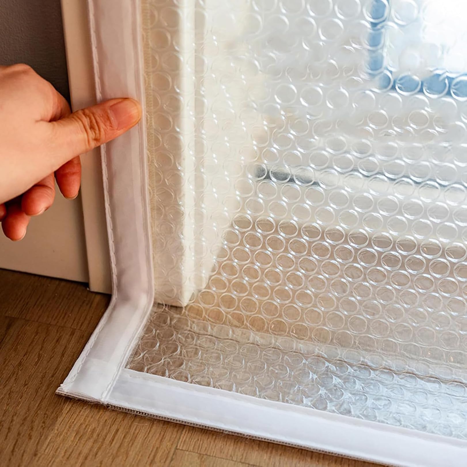 Selbsthaftend Fensterfolien Fensterisolierungsset Fenster Isolierung Gegen Kälte Ohne Bohren 4MM Dicker Thermo Fensterabdeckung, Isolierfolie Fenster Winter,Wetterfeste Isolierfolie Thermo Cover